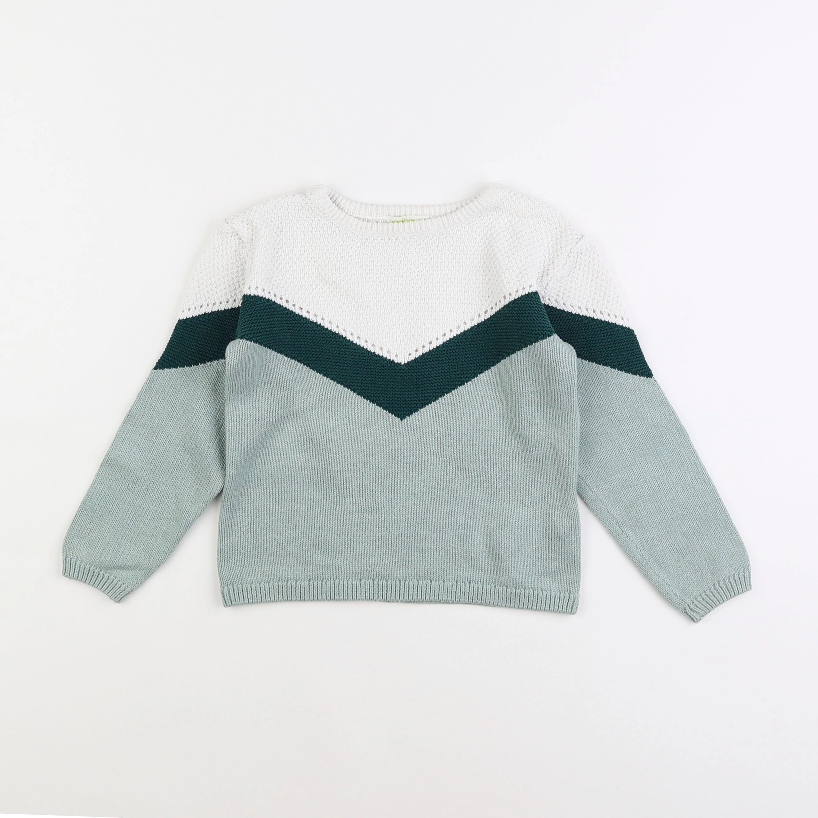 Vertbaudet - pull vert - 5 ans