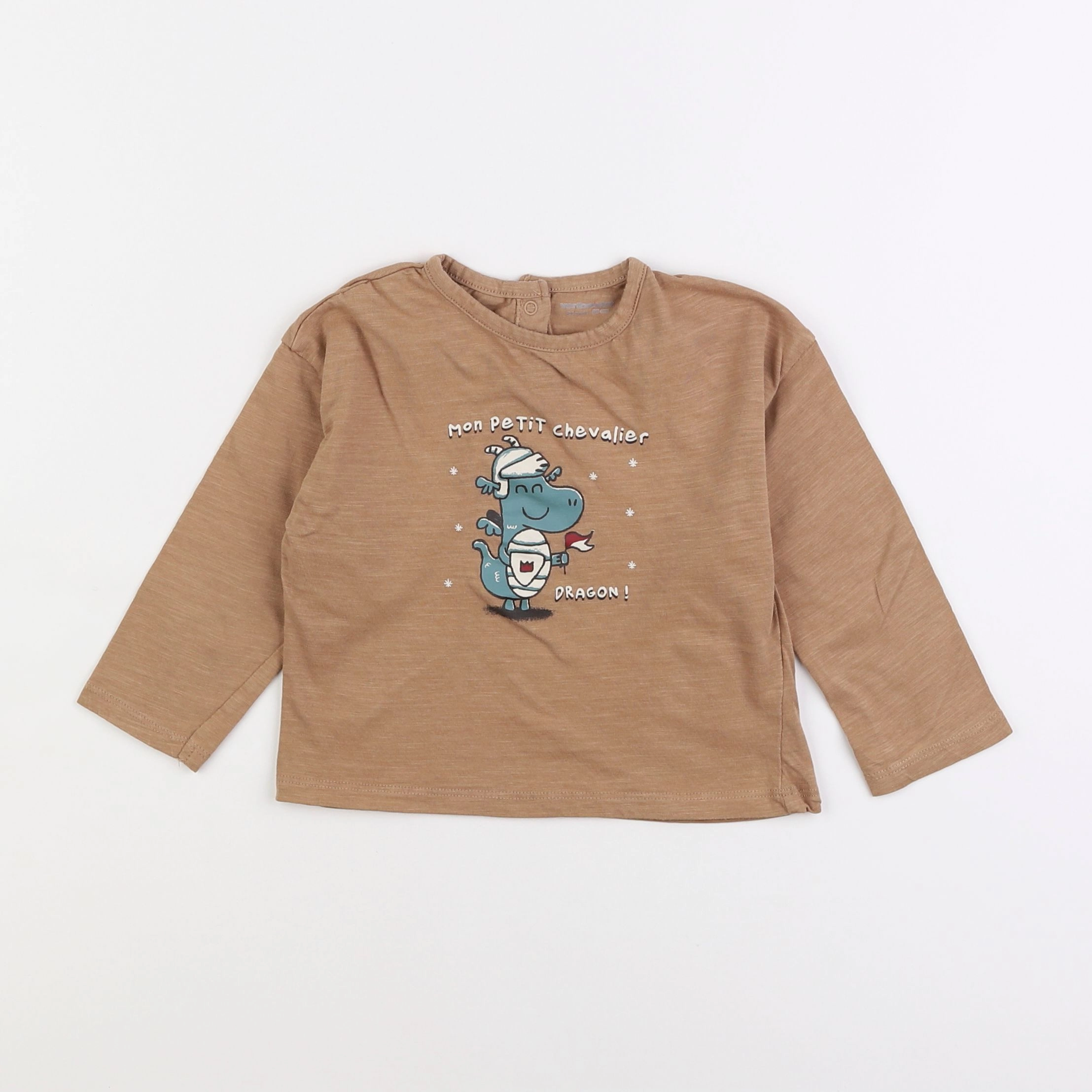 Vertbaudet - tee-shirt marron - 2 ans