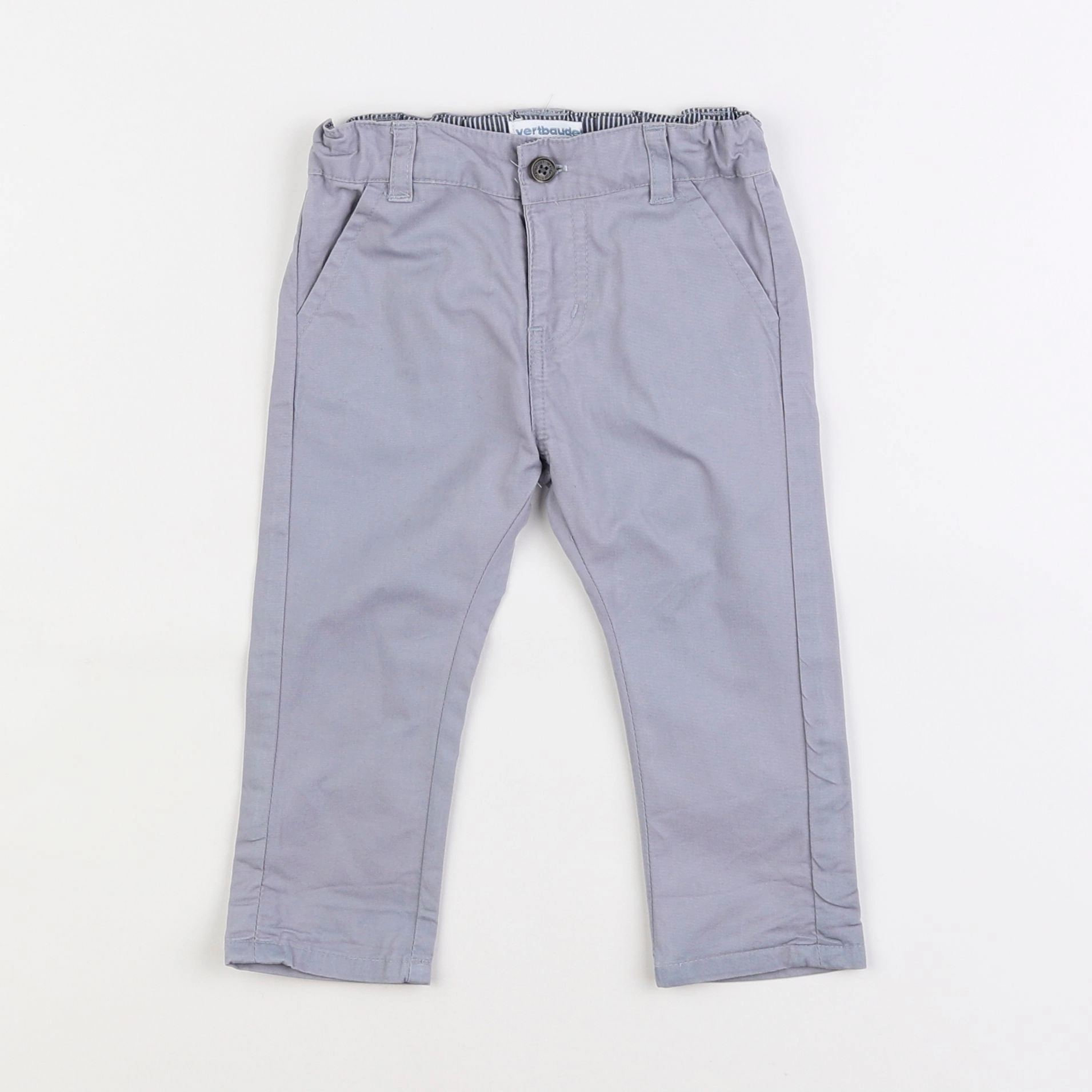 Vertbaudet - pantalon gris - 9 mois