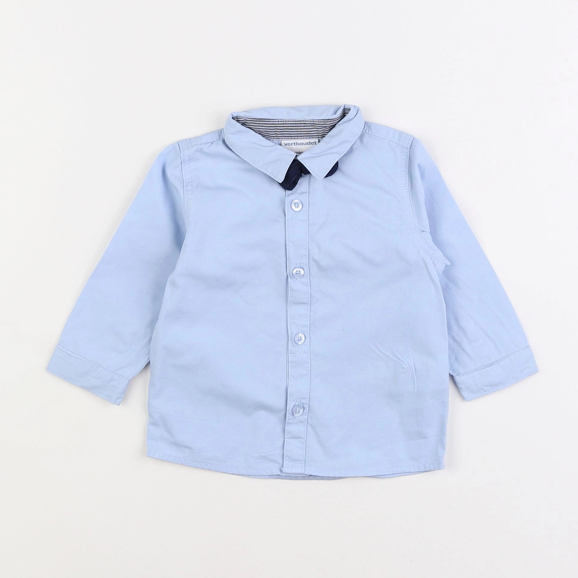 Vertbaudet - chemise bleu - 9 mois