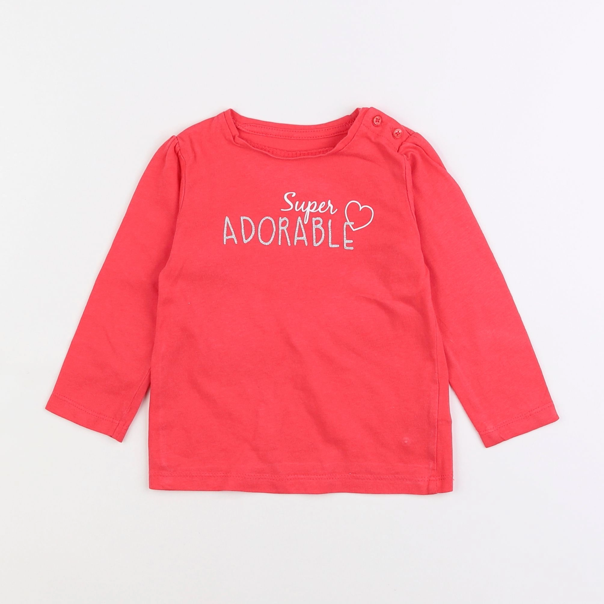 Vertbaudet - tee-shirt rose - 18 mois