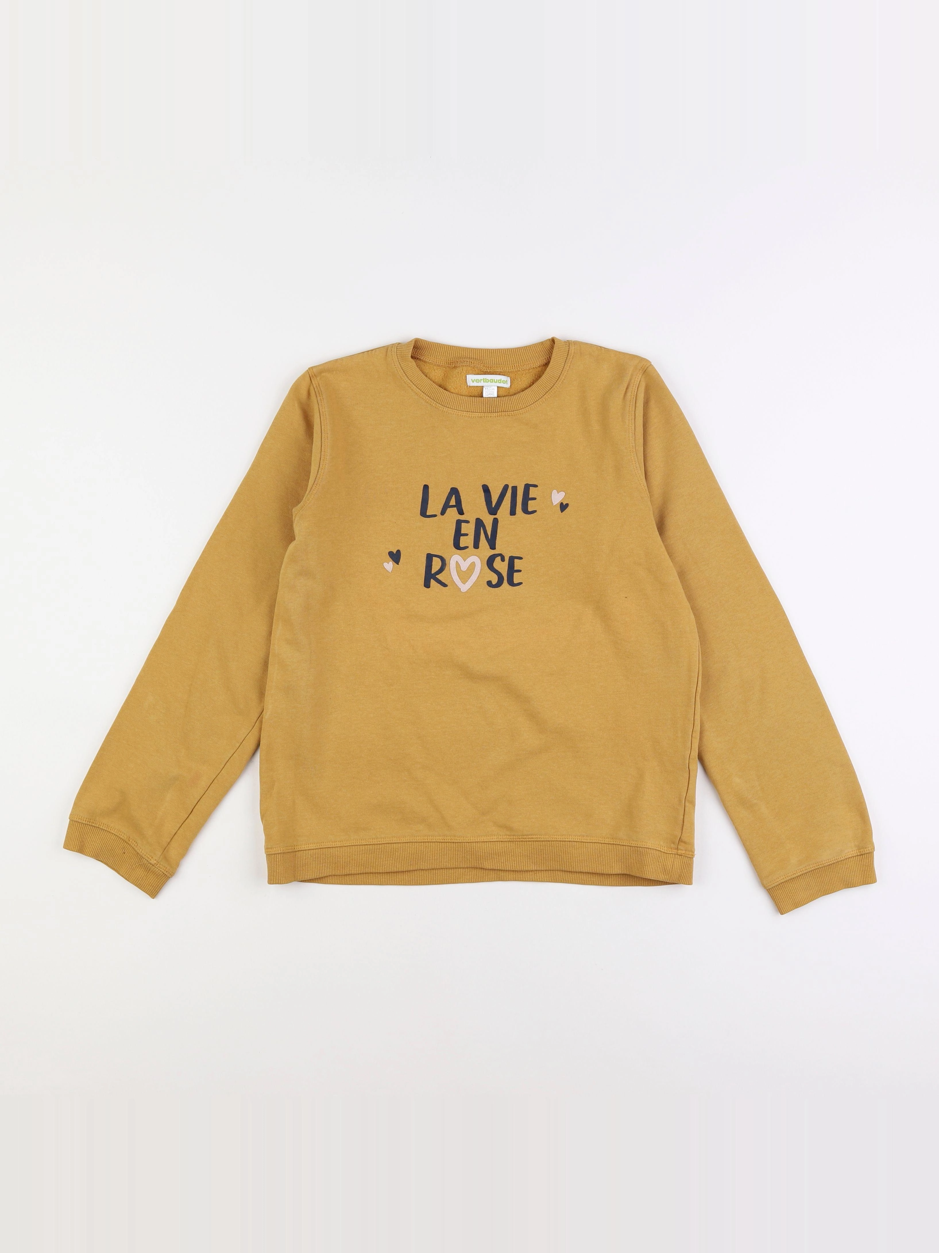 Vertbaudet - sweat jaune - 12 ans