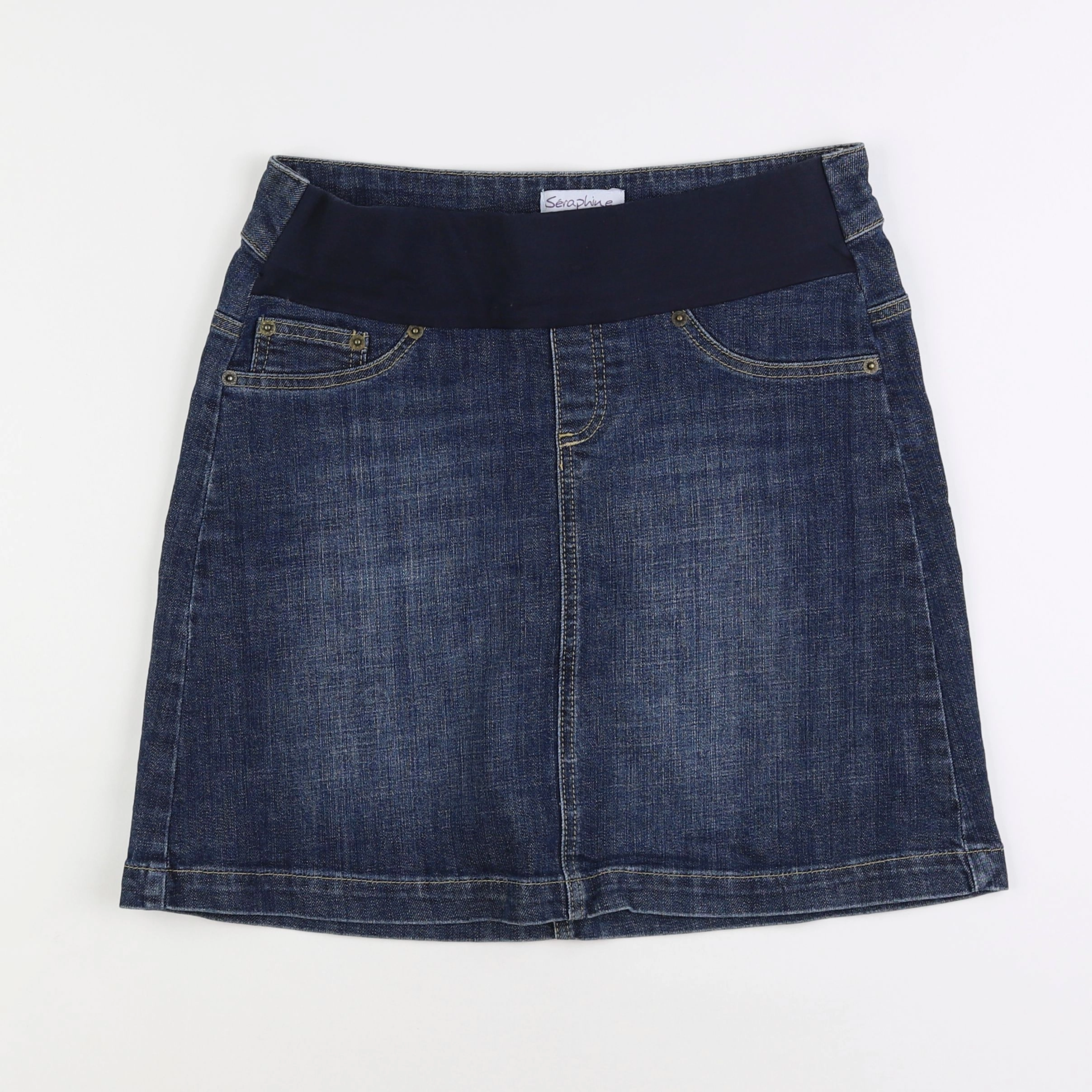 Seraphine - jupe grossesse bleu - 36
