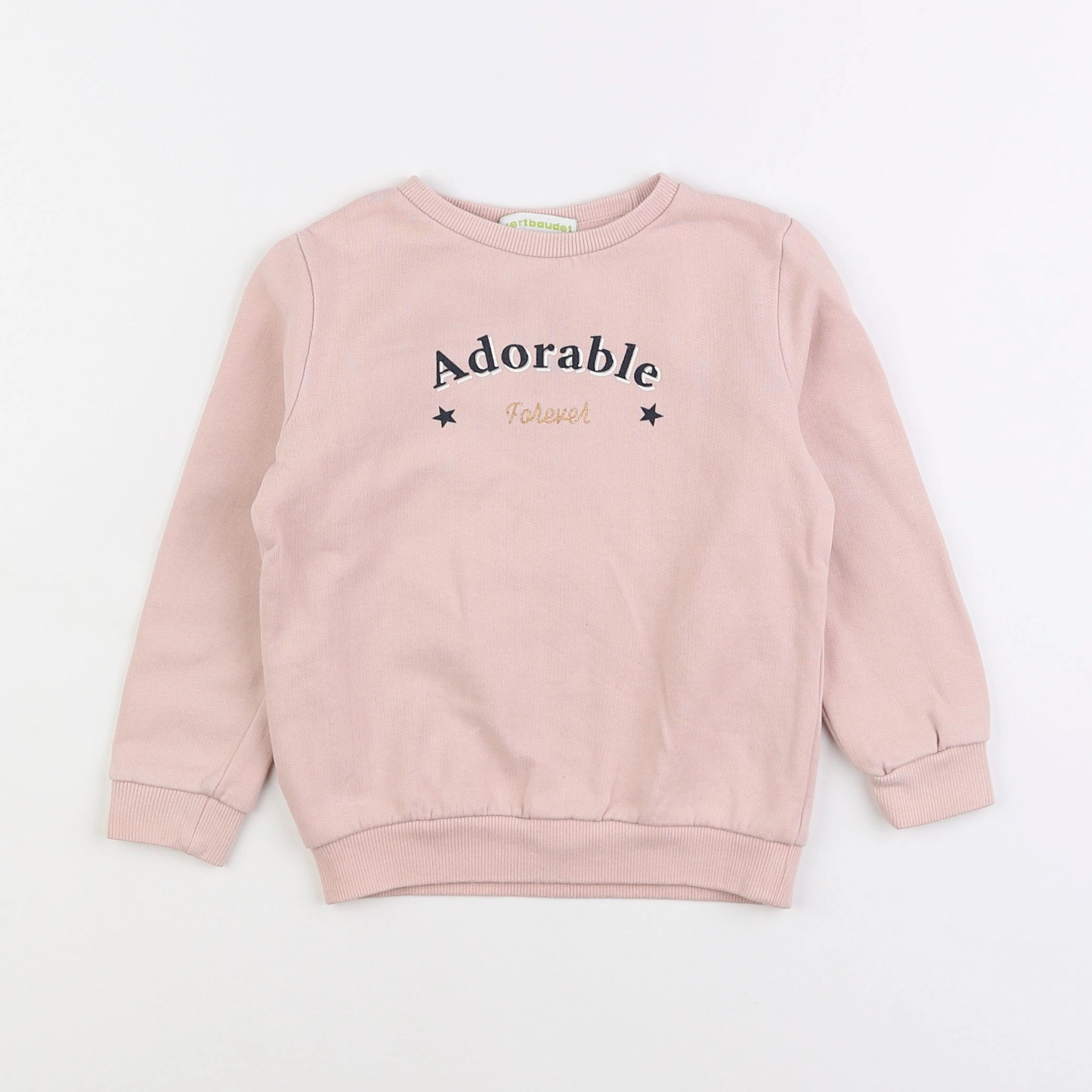 Vertbaudet - sweat rose - 4 ans