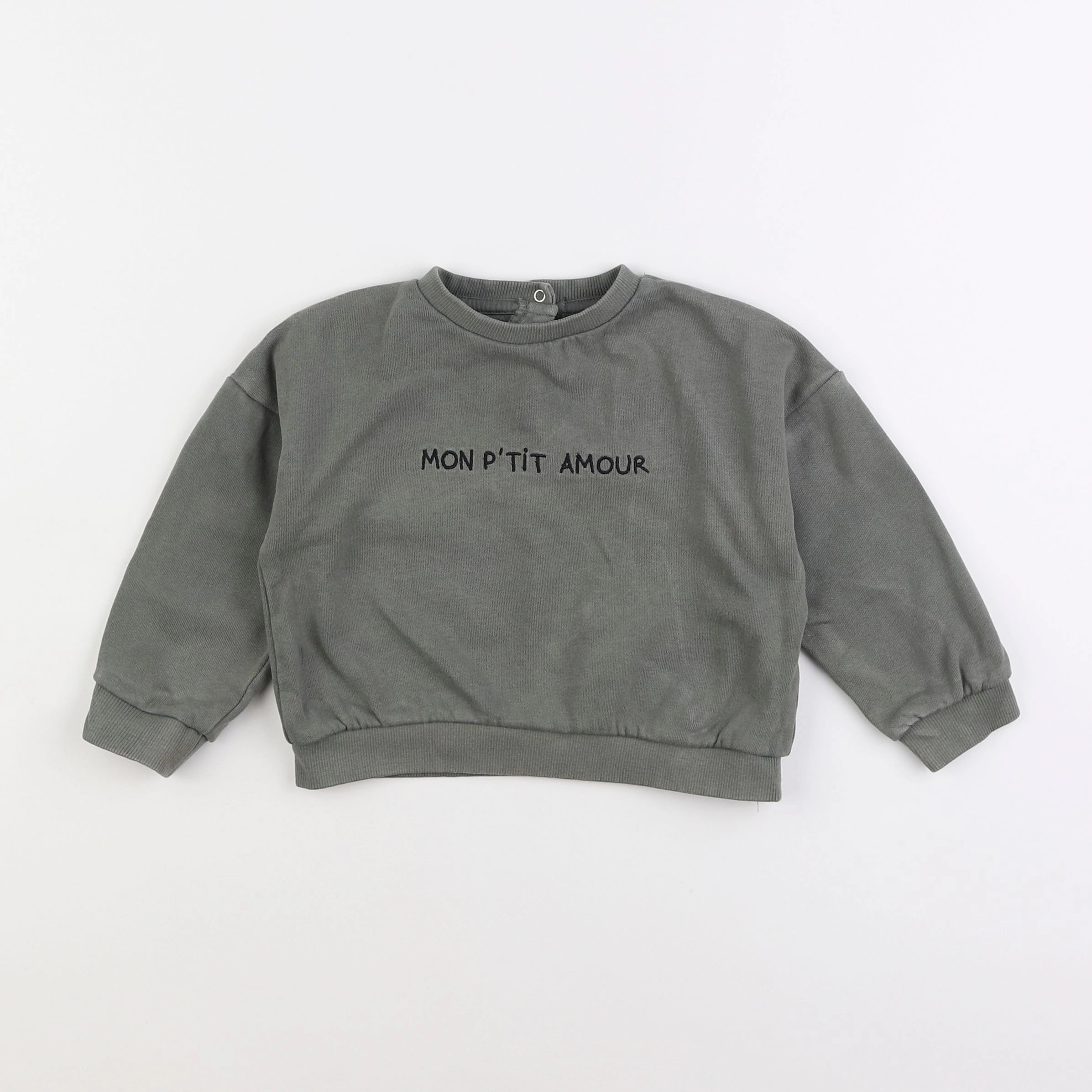 Vertbaudet - sweat vert - 2 ans