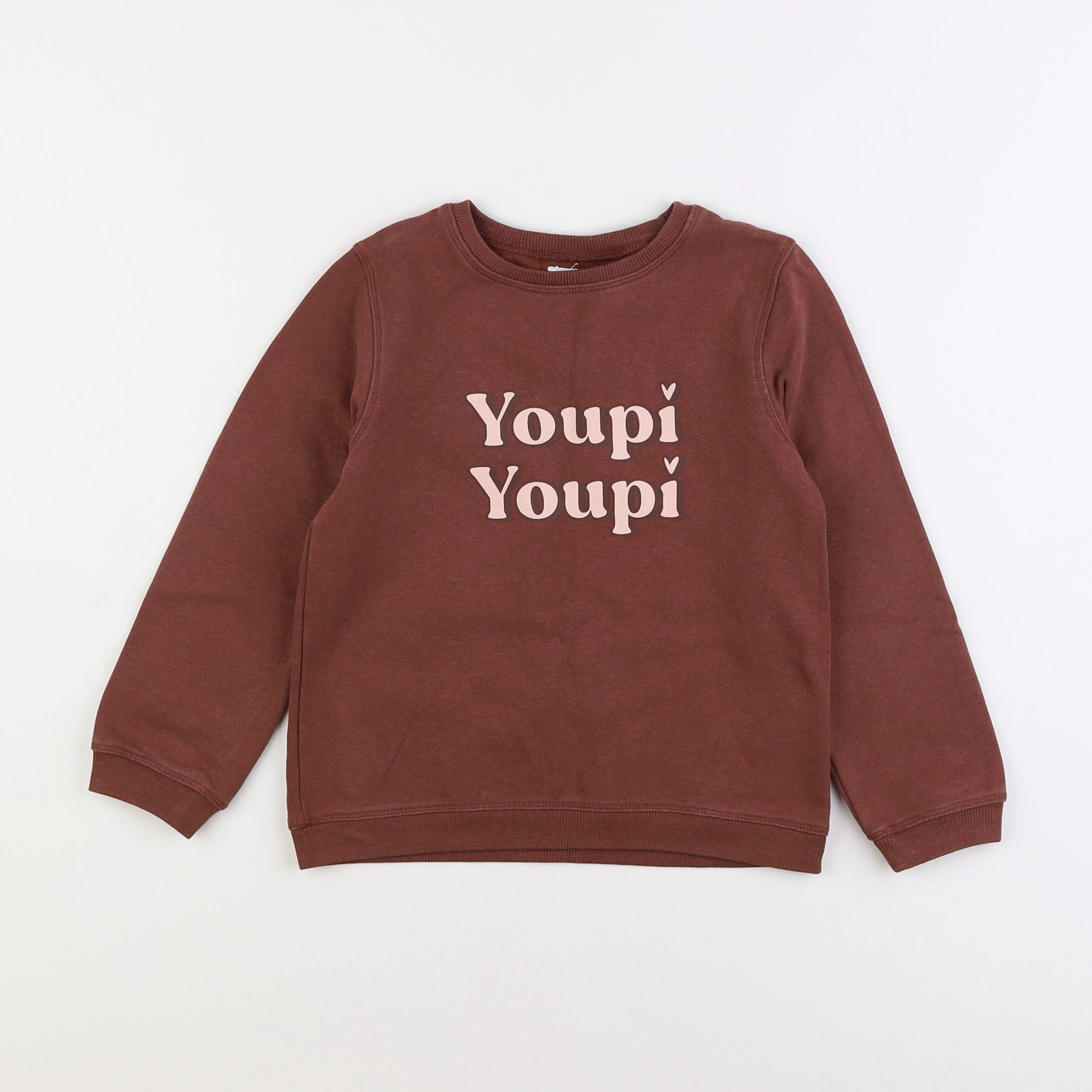 Vertbaudet - sweat marron - 6 ans