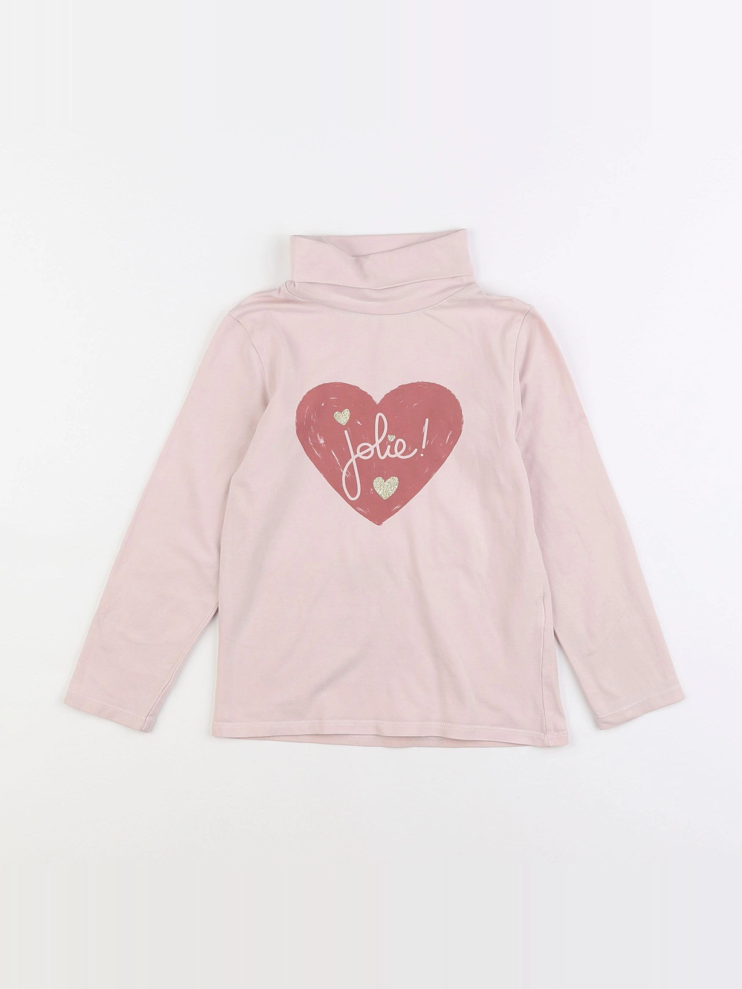Vertbaudet - sous-pull rose - 6 ans