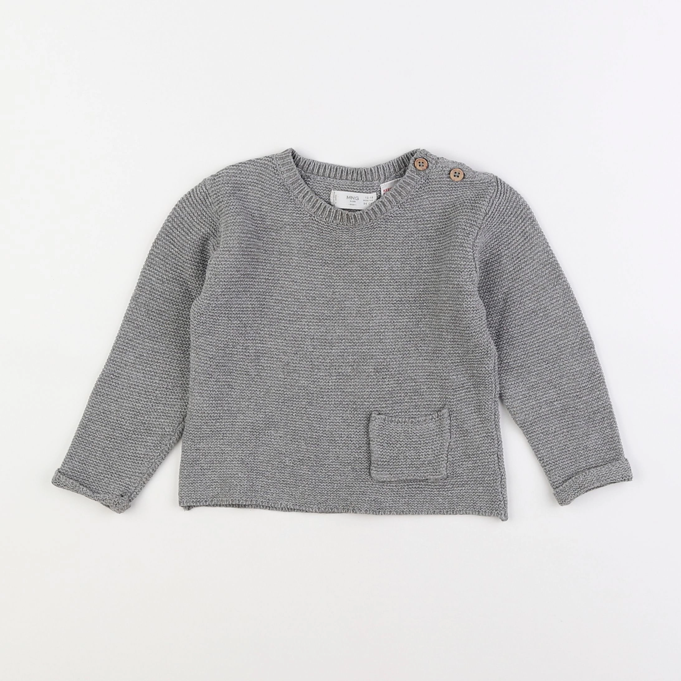 Mango - pull gris - 12/18 mois