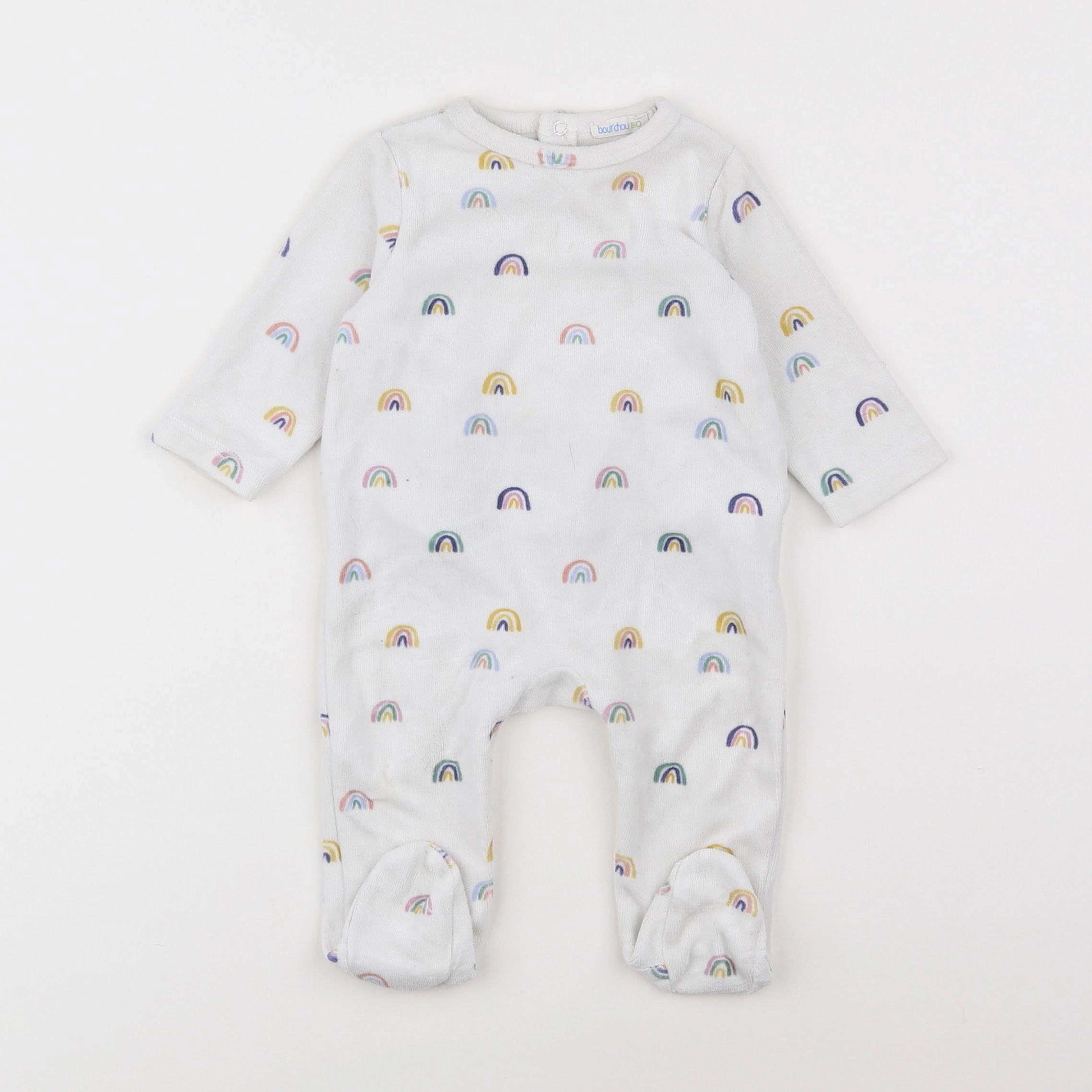 Boutchou - pyjama velours blanc - 3 mois