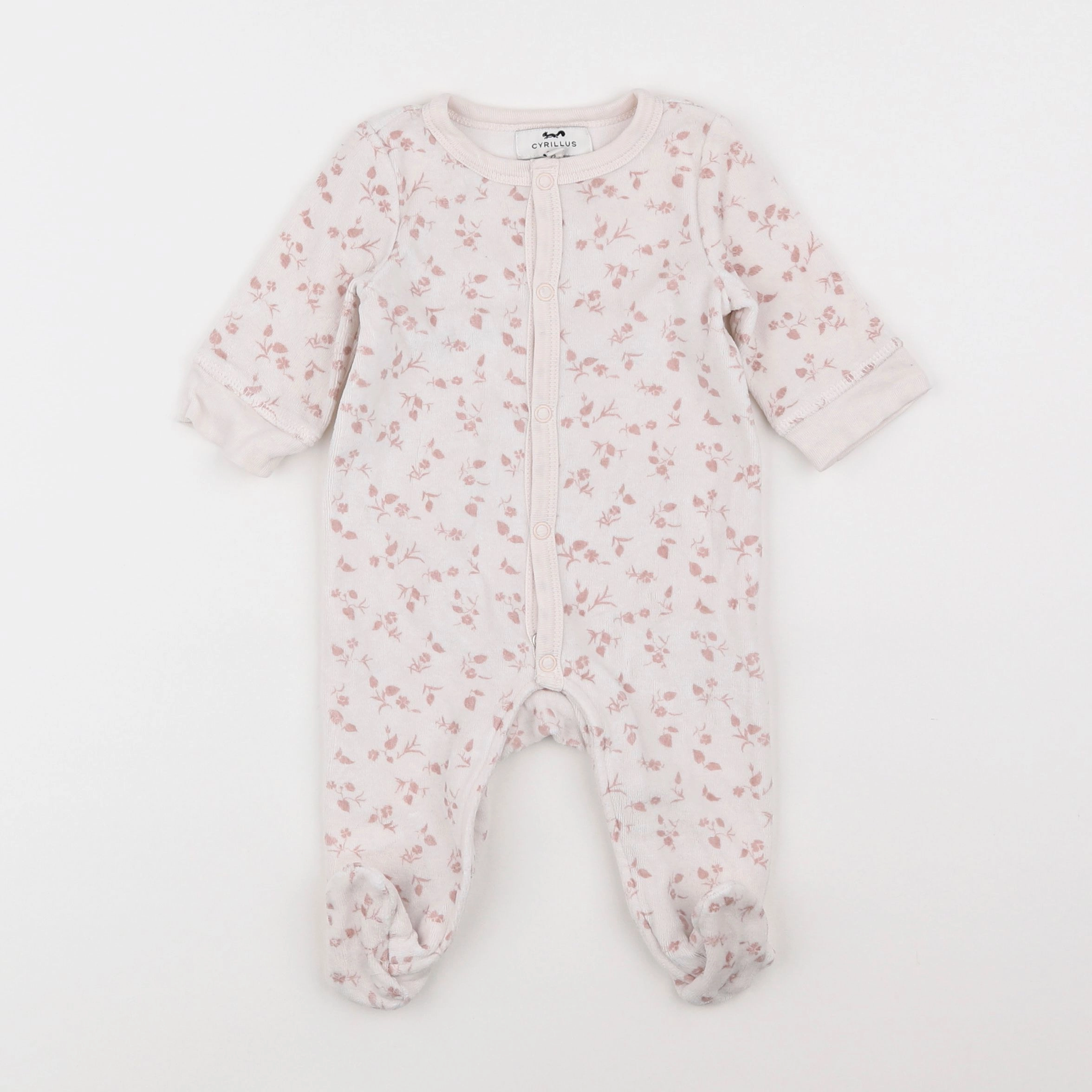 Cyrillus - pyjama velours rose - 3 mois