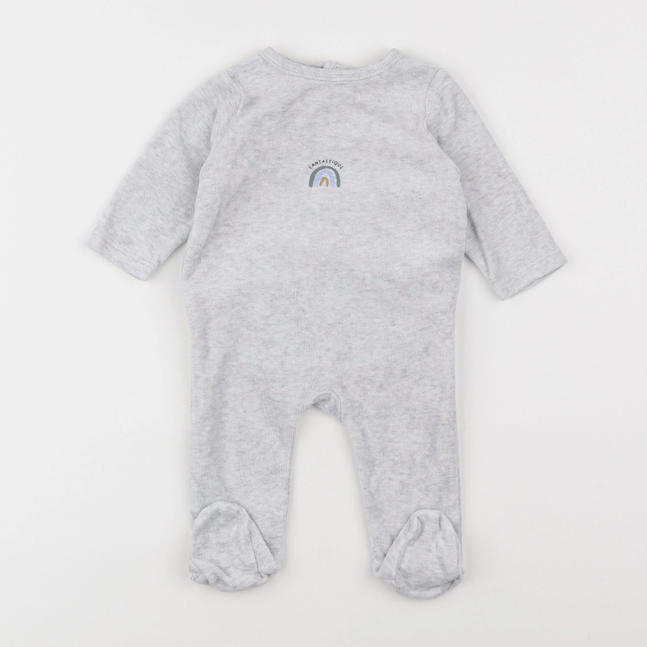 Boutchou - pyjama velours gris - 3 mois