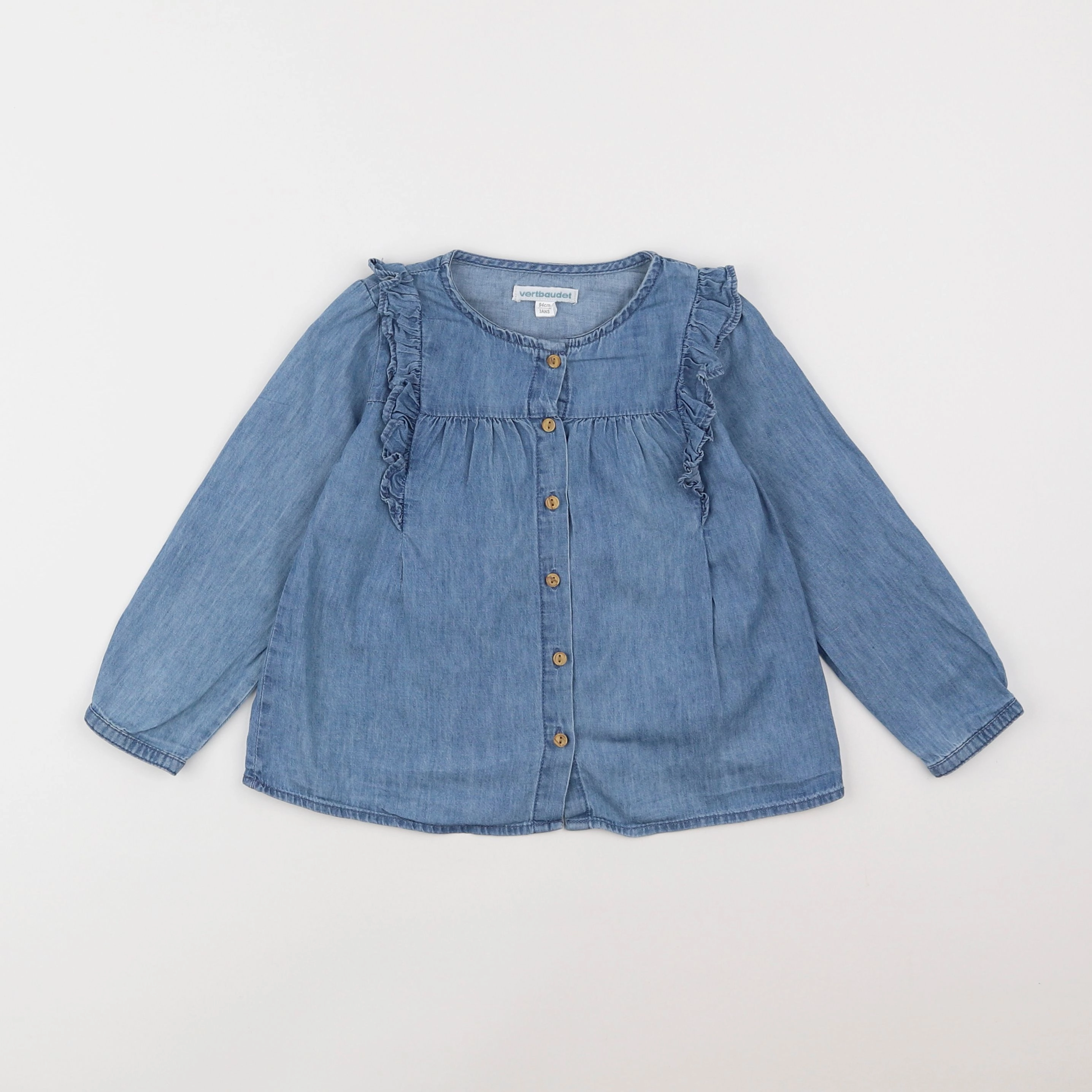 Vertbaudet - blouse bleu - 3 ans