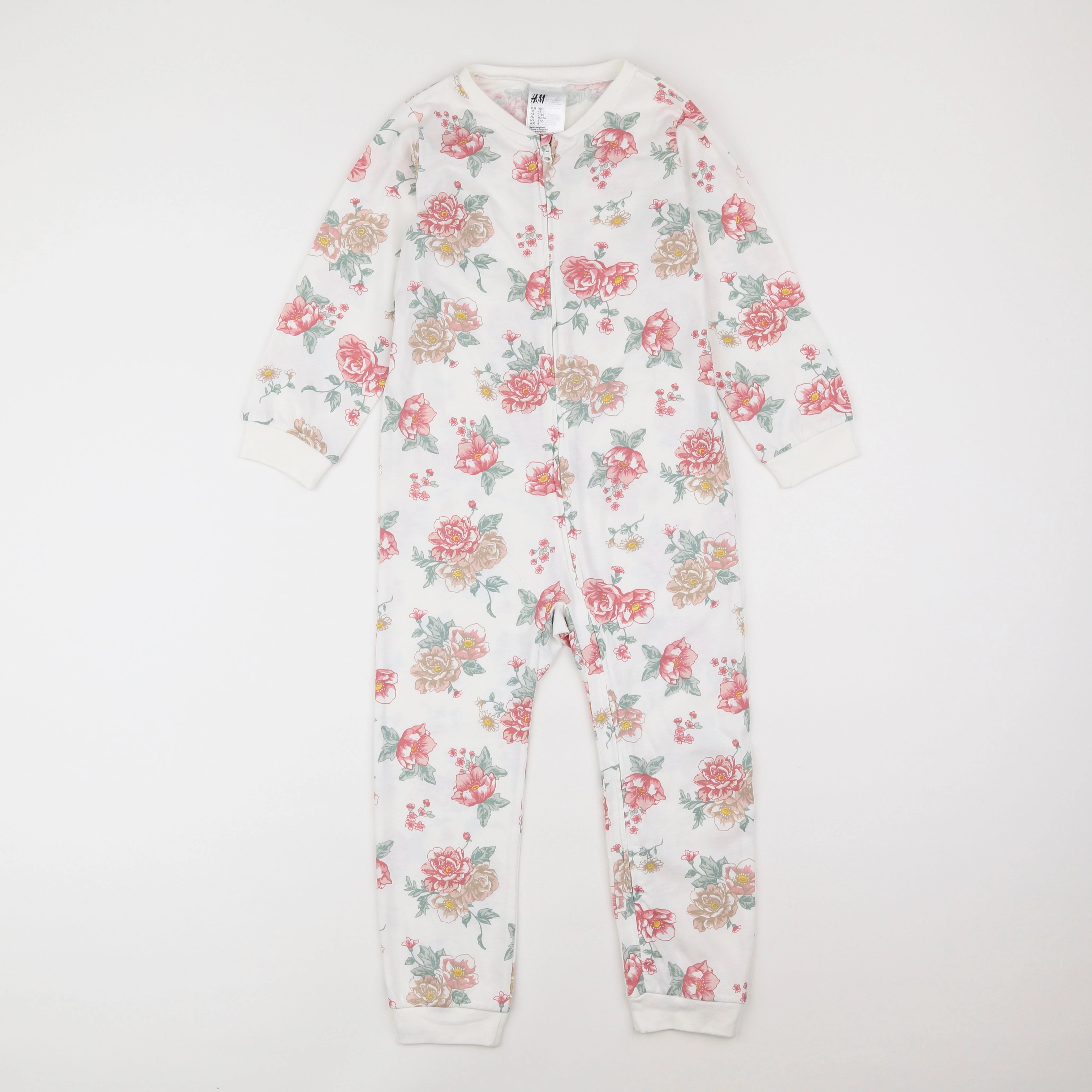 H&M - pyjama coton multicolore - 3/4 ans