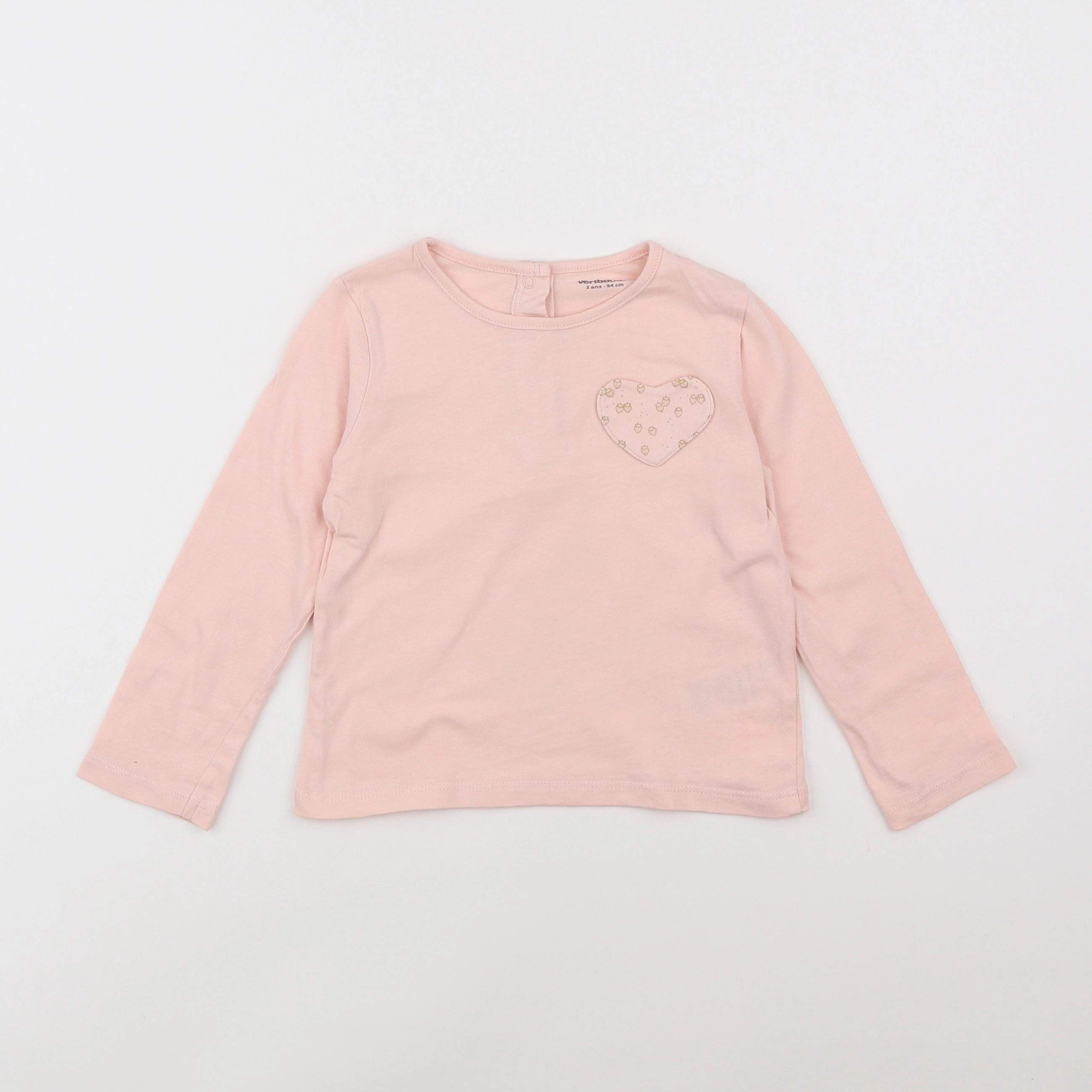 Vertbaudet - tee-shirt rose - 3 ans