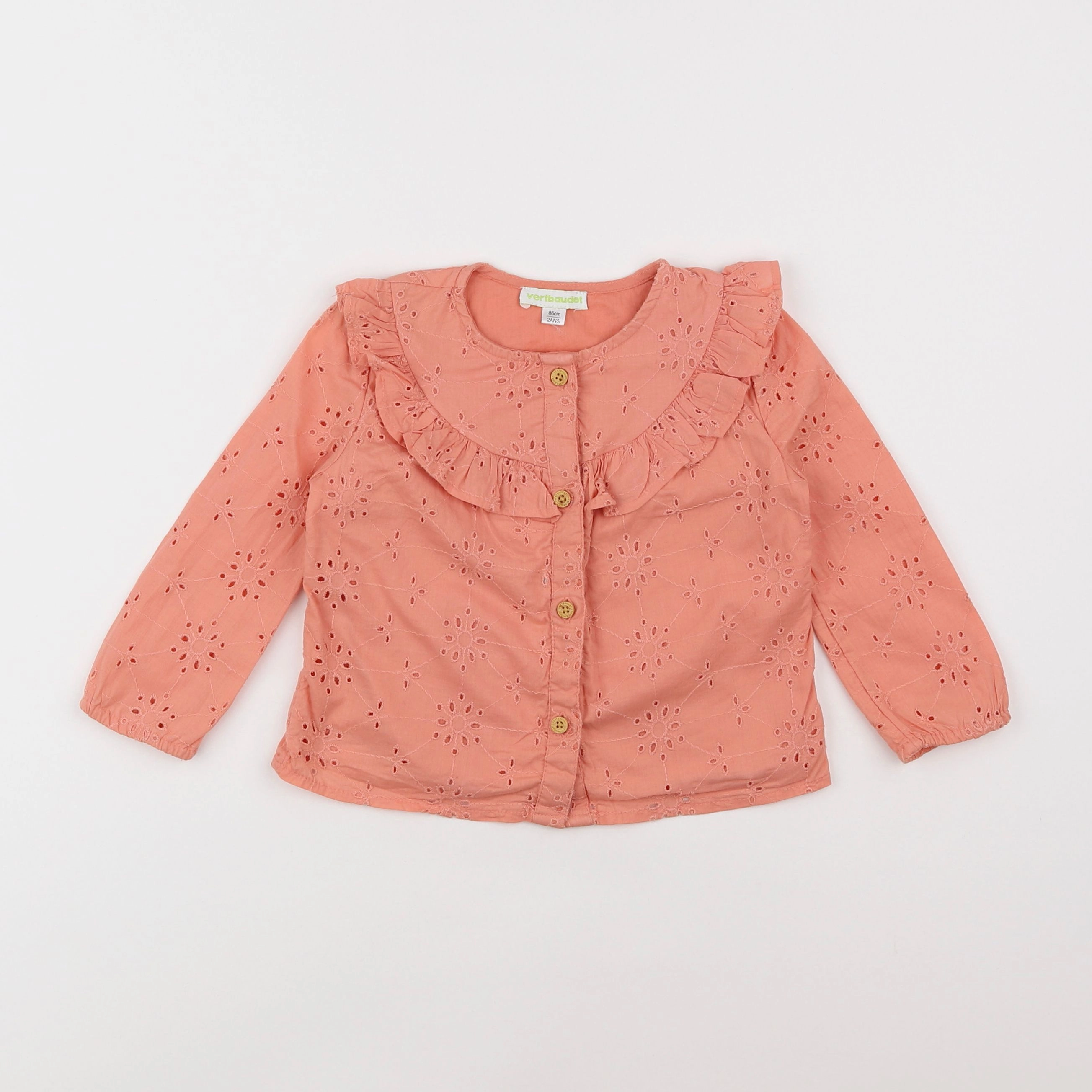 Vertbaudet - blouse orange - 2 ans