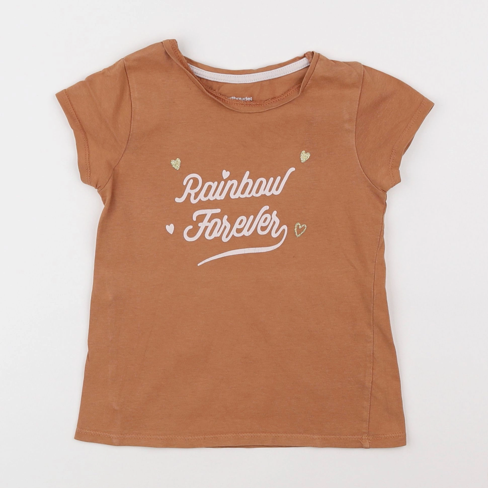 Vertbaudet - tee-shirt marron - 5 ans