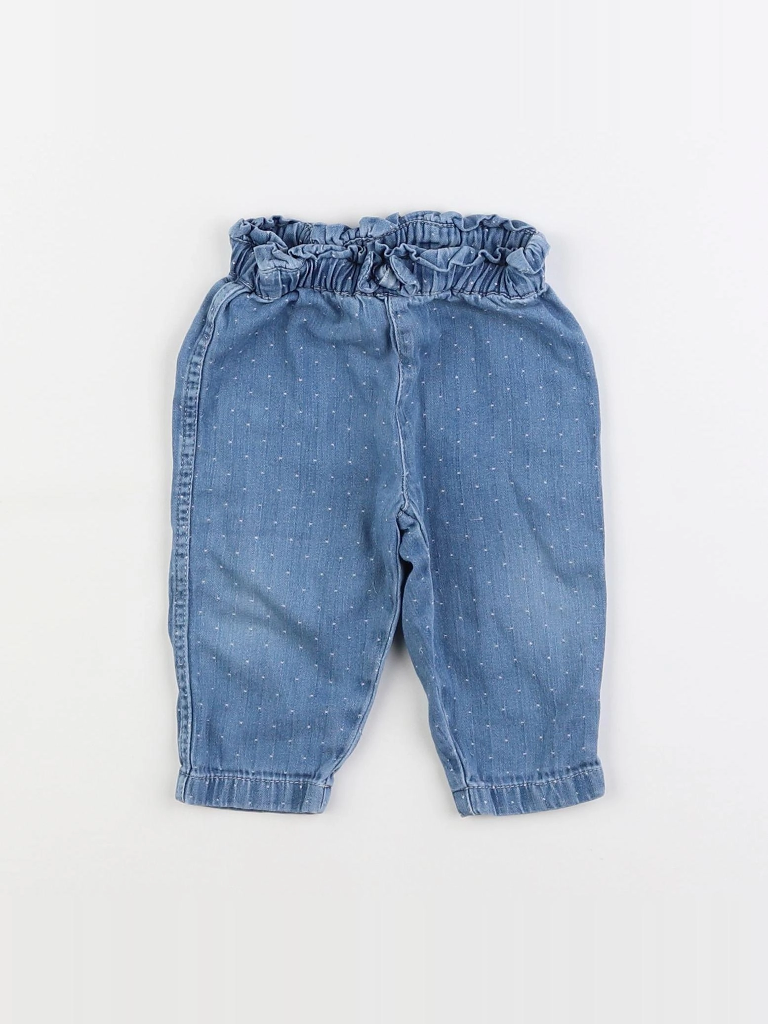 Petit Bateau - pantalon bleu - 6 mois