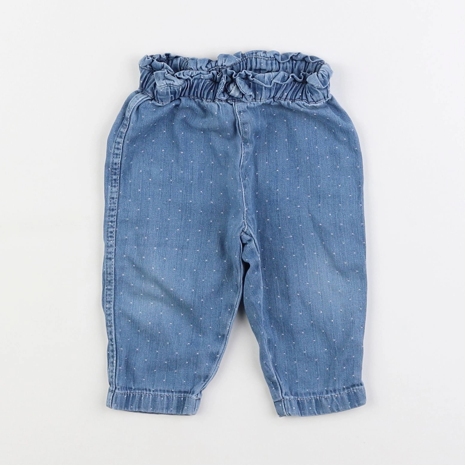 Petit Bateau - pantalon bleu - 6 mois