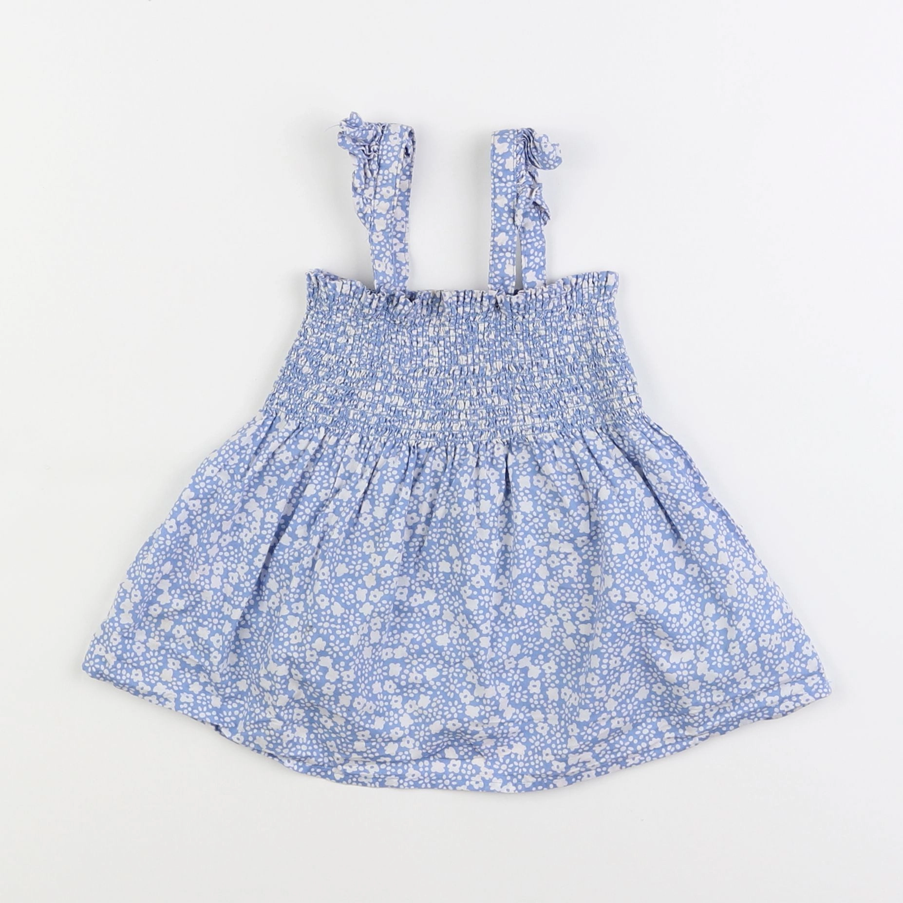 Vertbaudet - blouse bleu, blanc - 4 ans