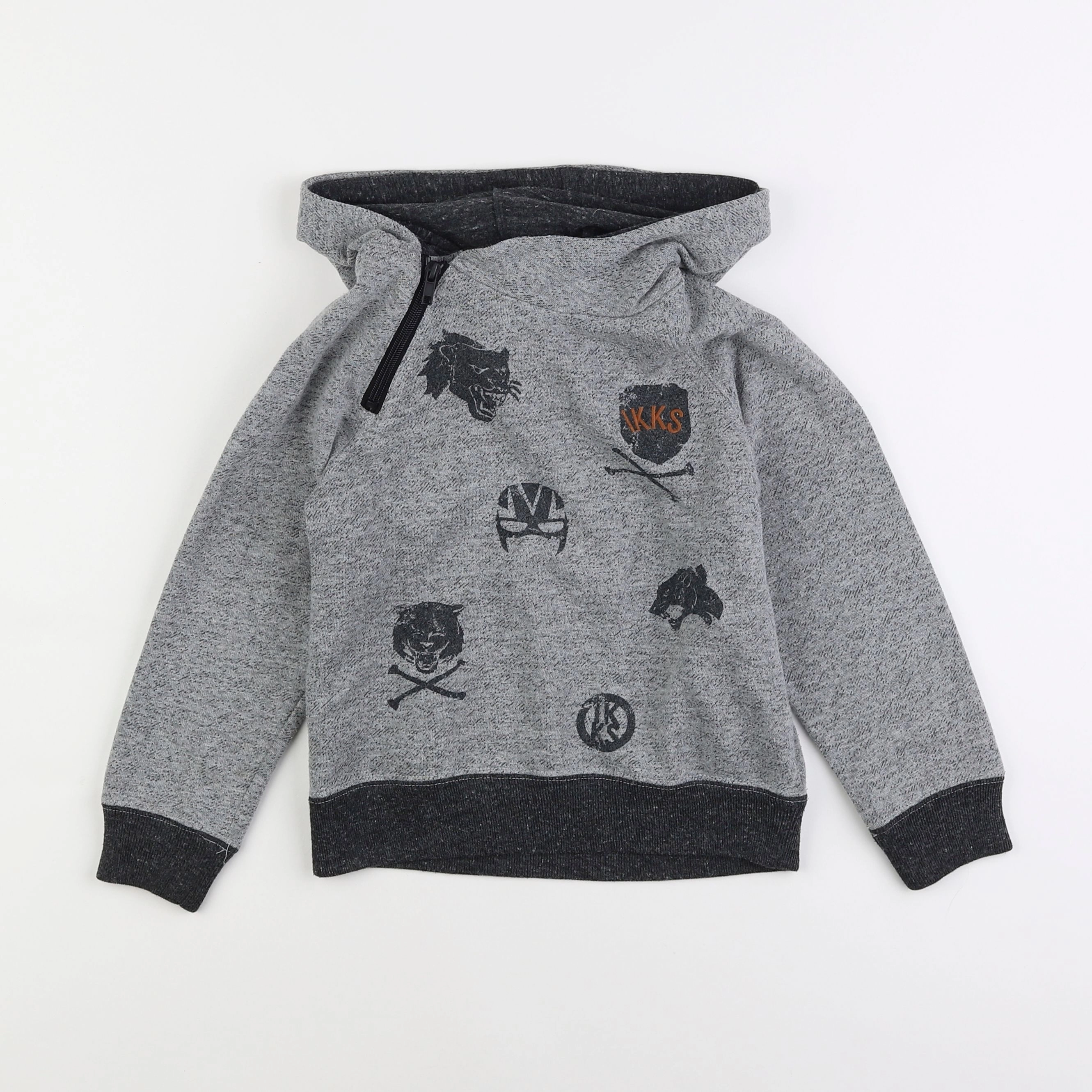 IKKS - sweat gris - 6 ans