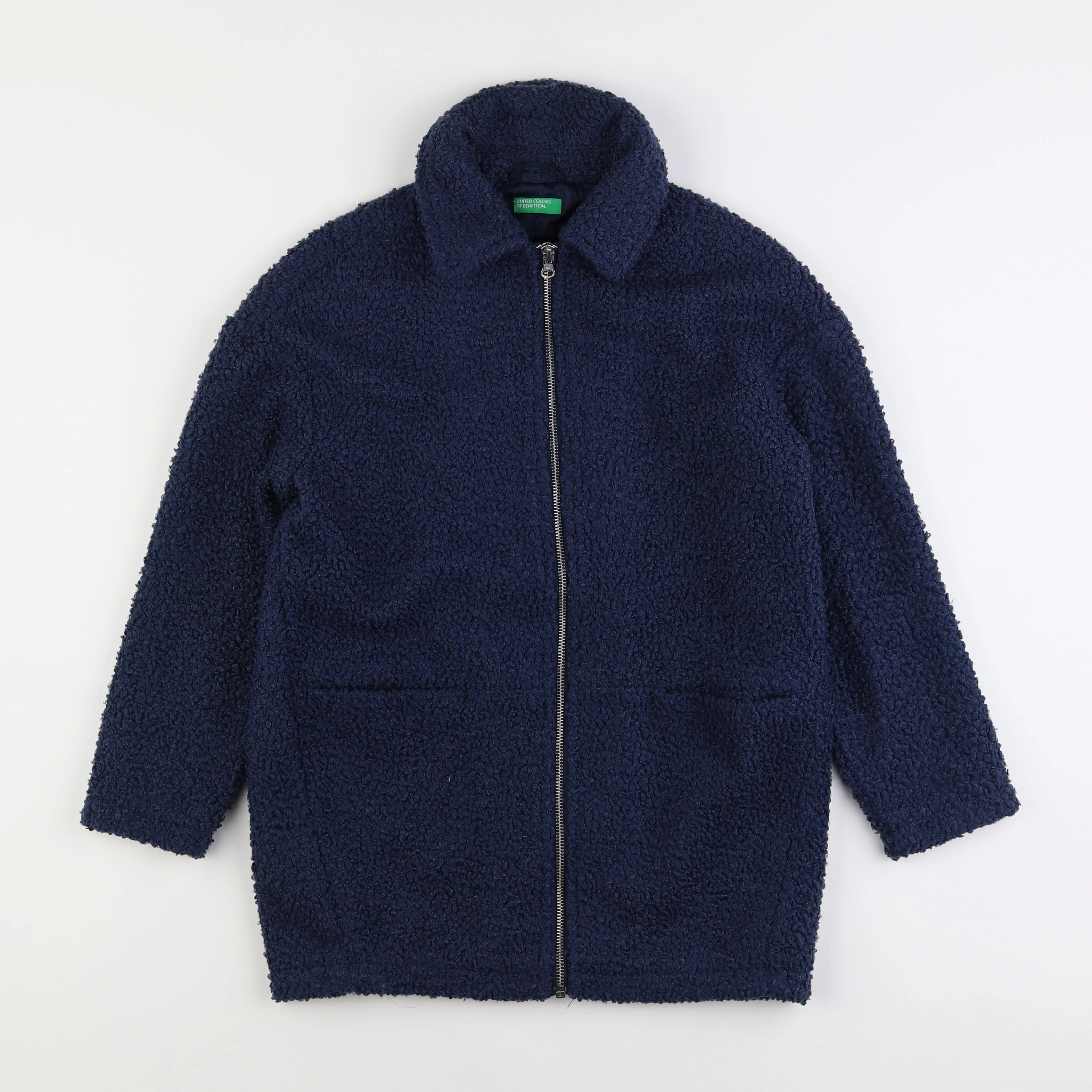 Benetton - manteau bleu - 8/9 ans