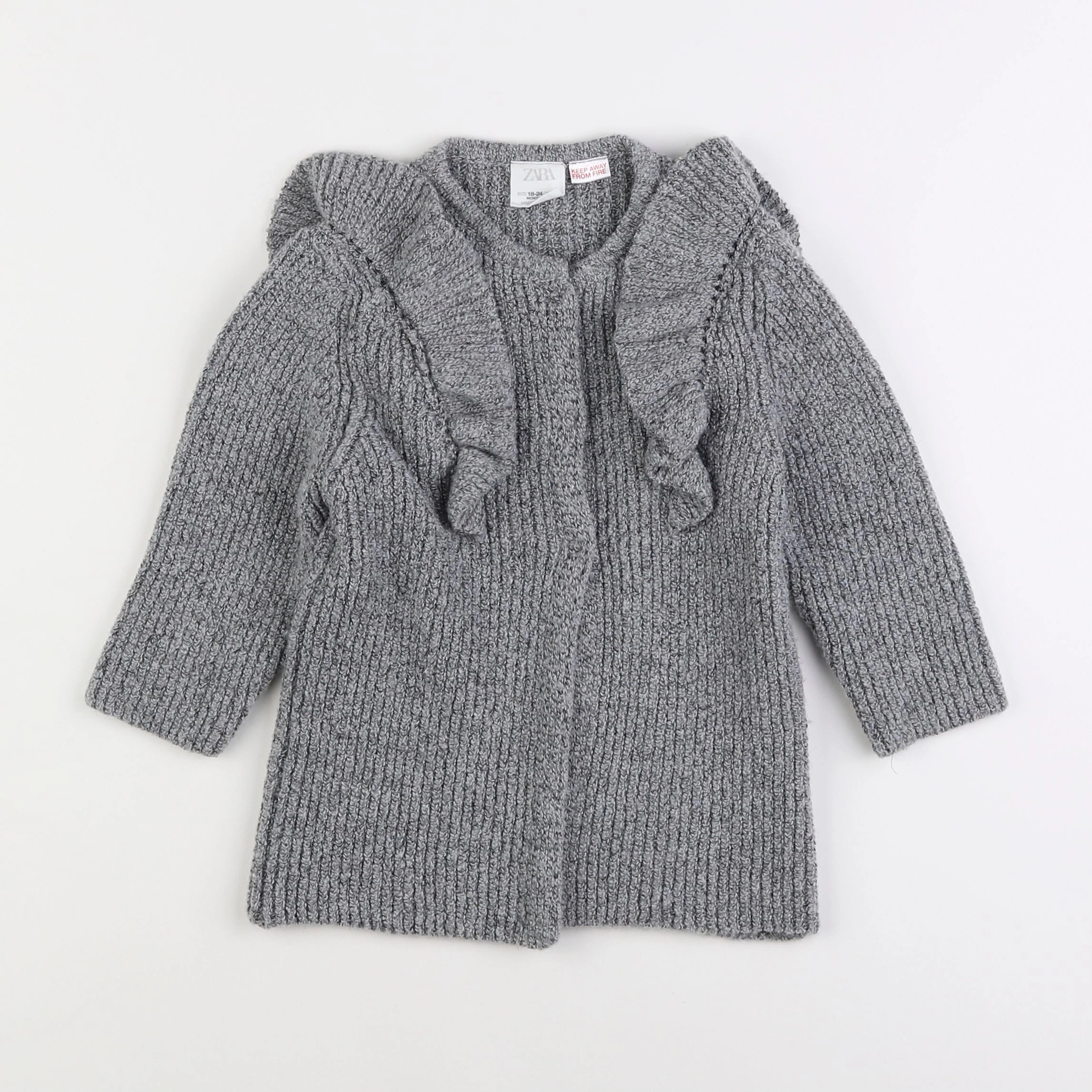 Zara - gilet gris - 18 mois à 2 ans