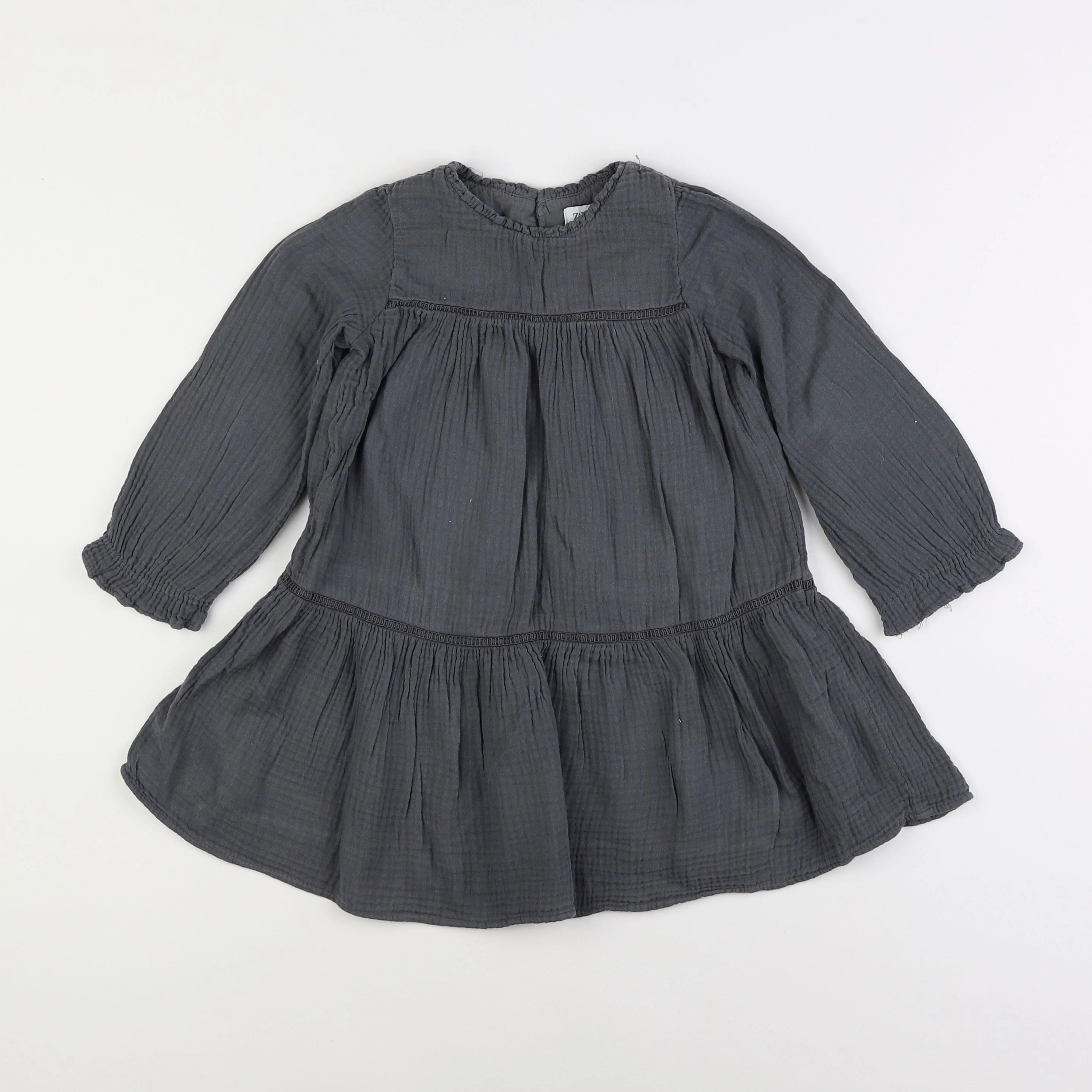 Zara - robe gris - 3/4 ans