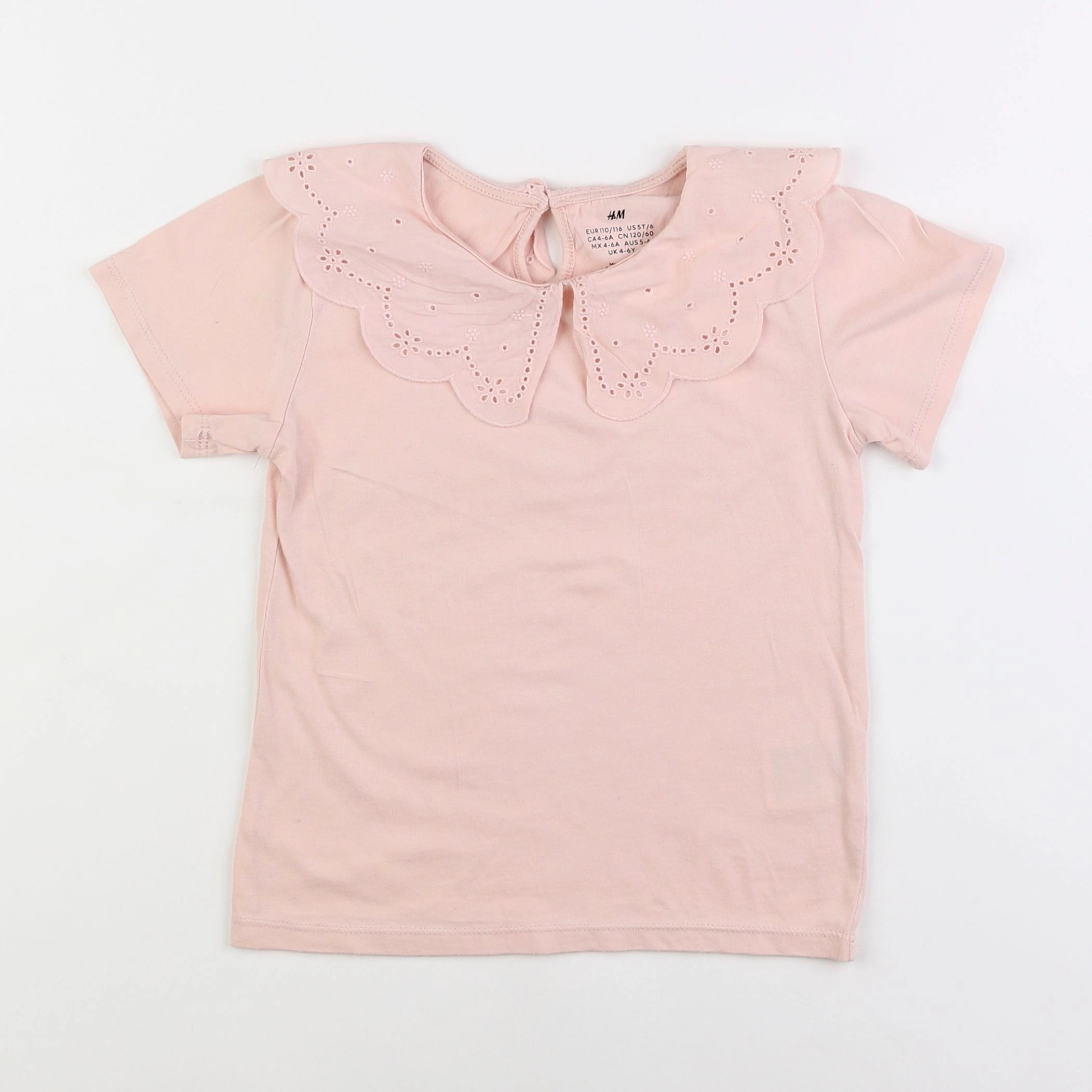 H&M - tee-shirt rose - 5/6 ans