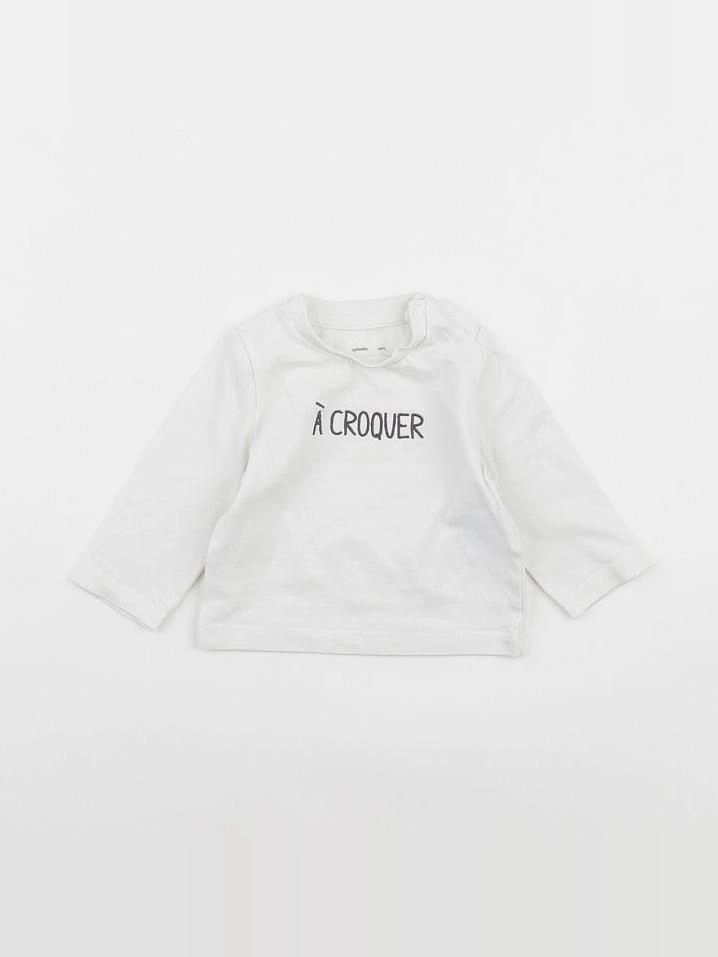 Vertbaudet - tee-shirt blanc - 3 mois