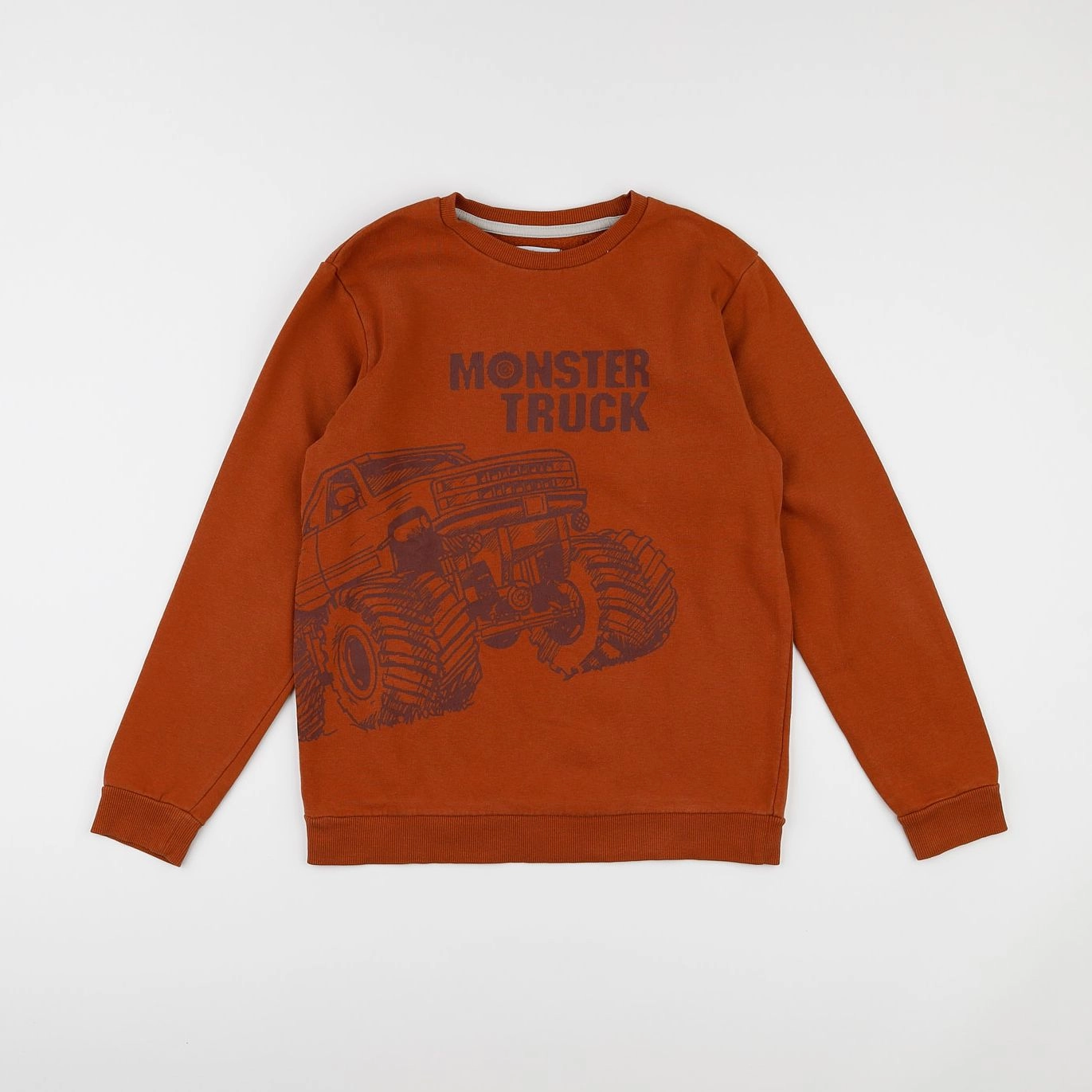 Vertbaudet - sweat marron - 12 ans