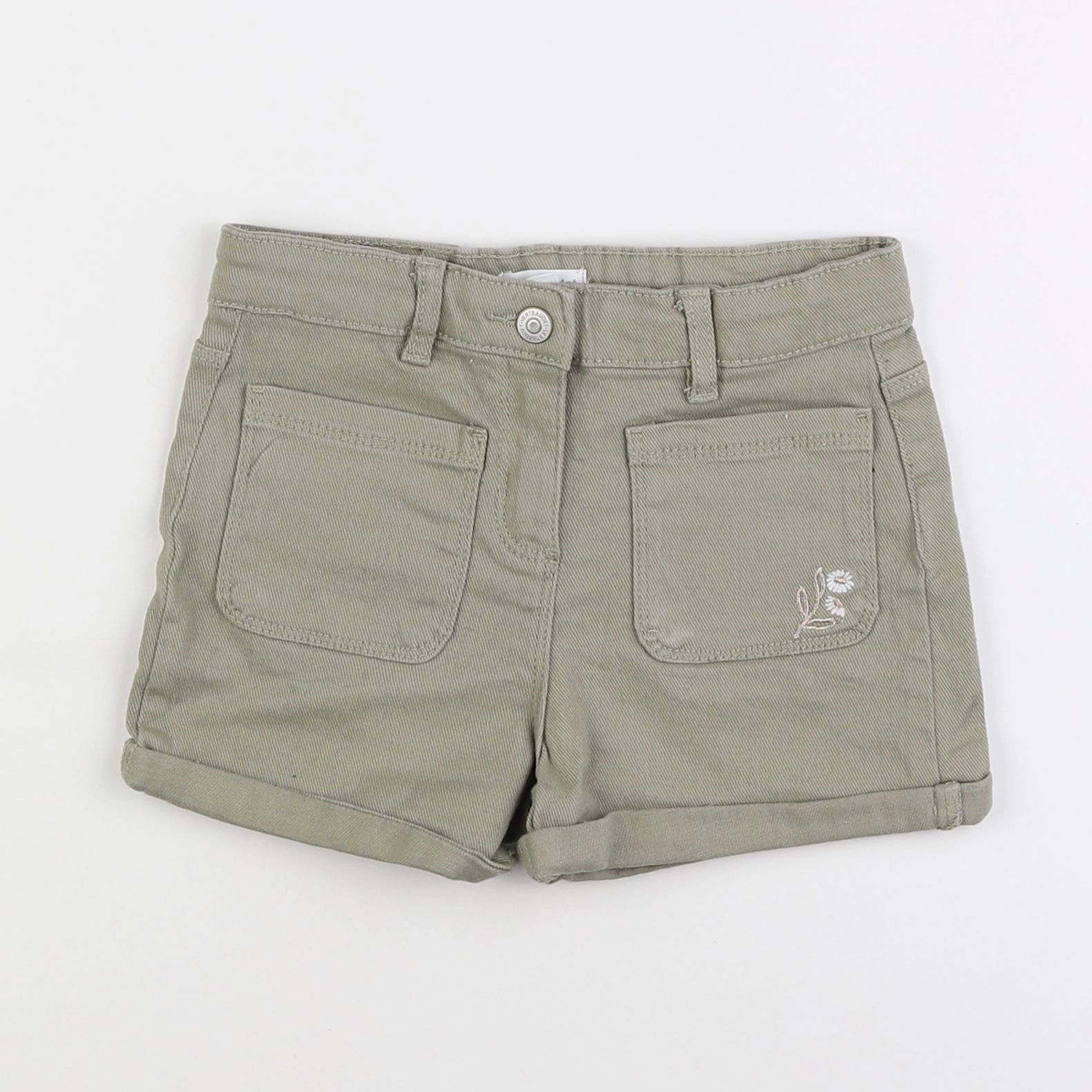 Vertbaudet - short vert - 7 ans