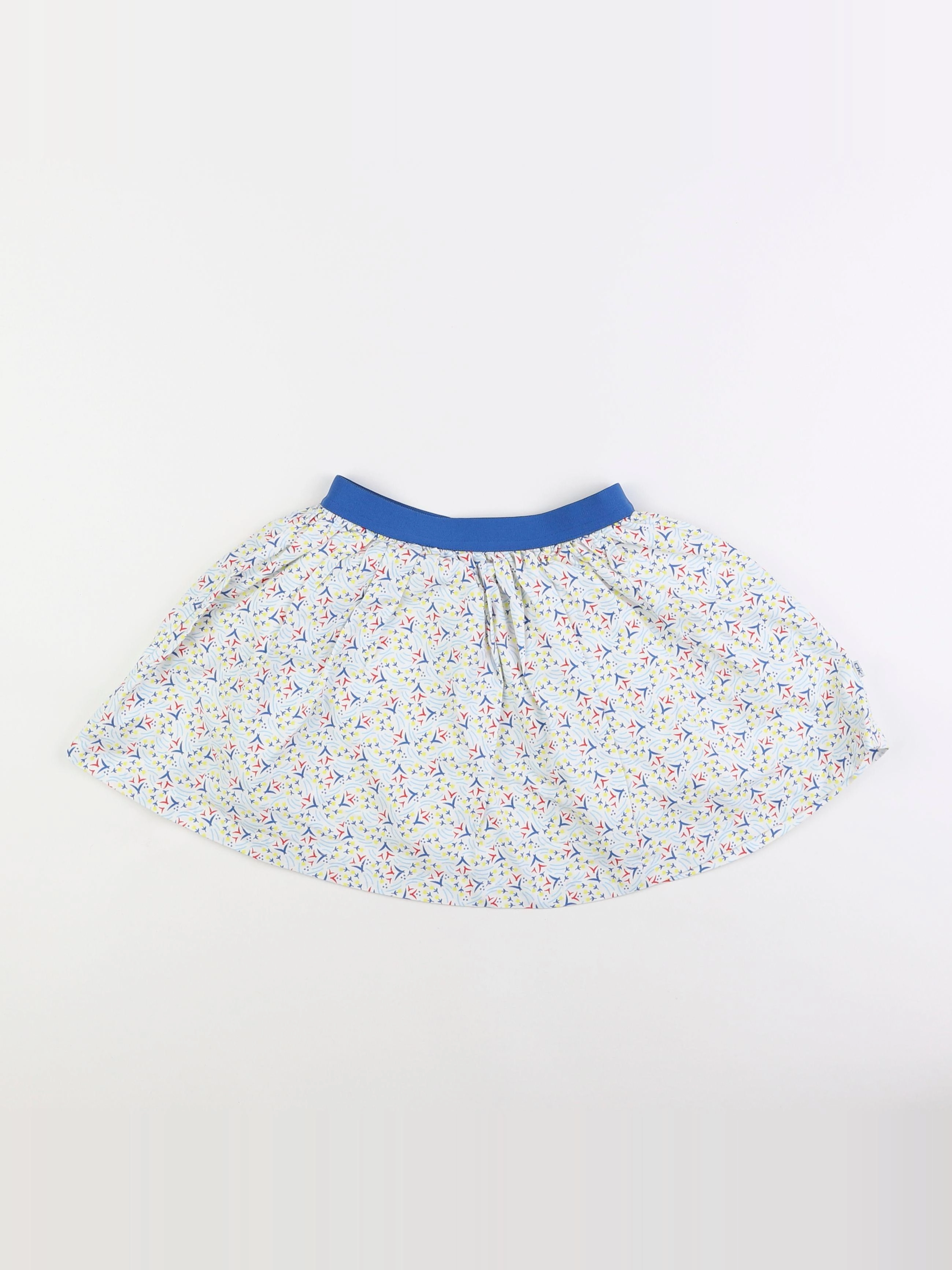 Okaidi - jupe bleu, blanc - 4 ans
