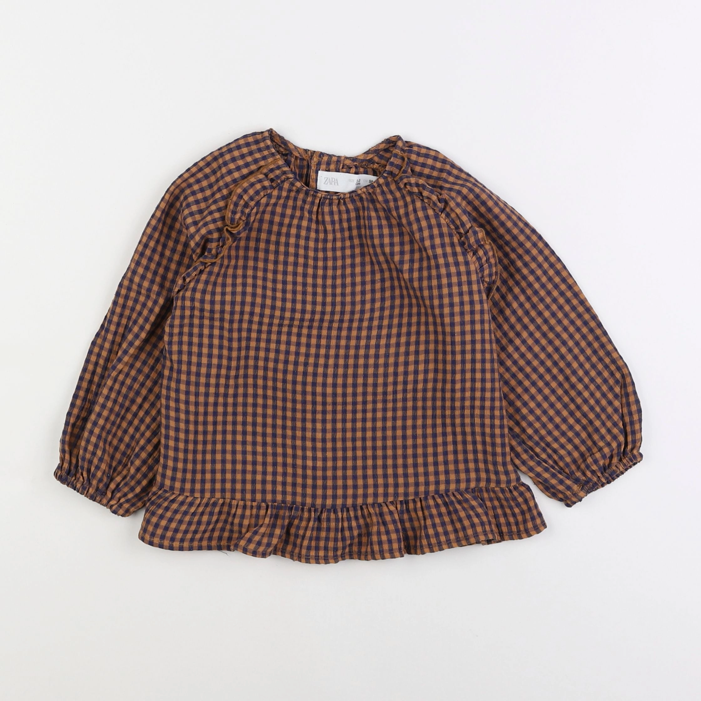 Zara - blouse marron - 2/3 ans