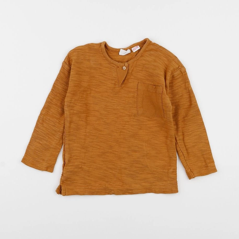 Zara - tee-shirt marron - 2/3 ans