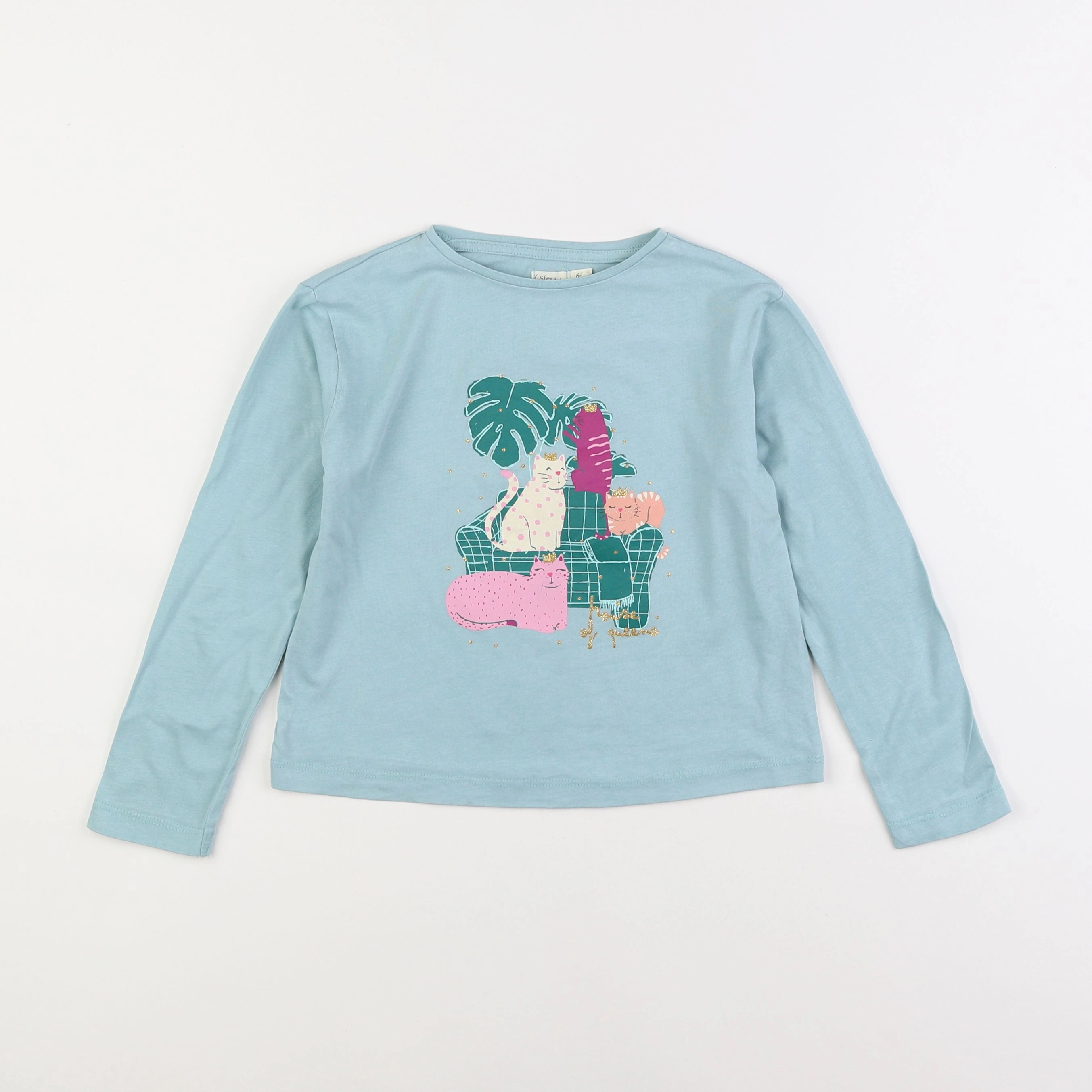 Sfera - tee-shirt bleu - 6/7 ans