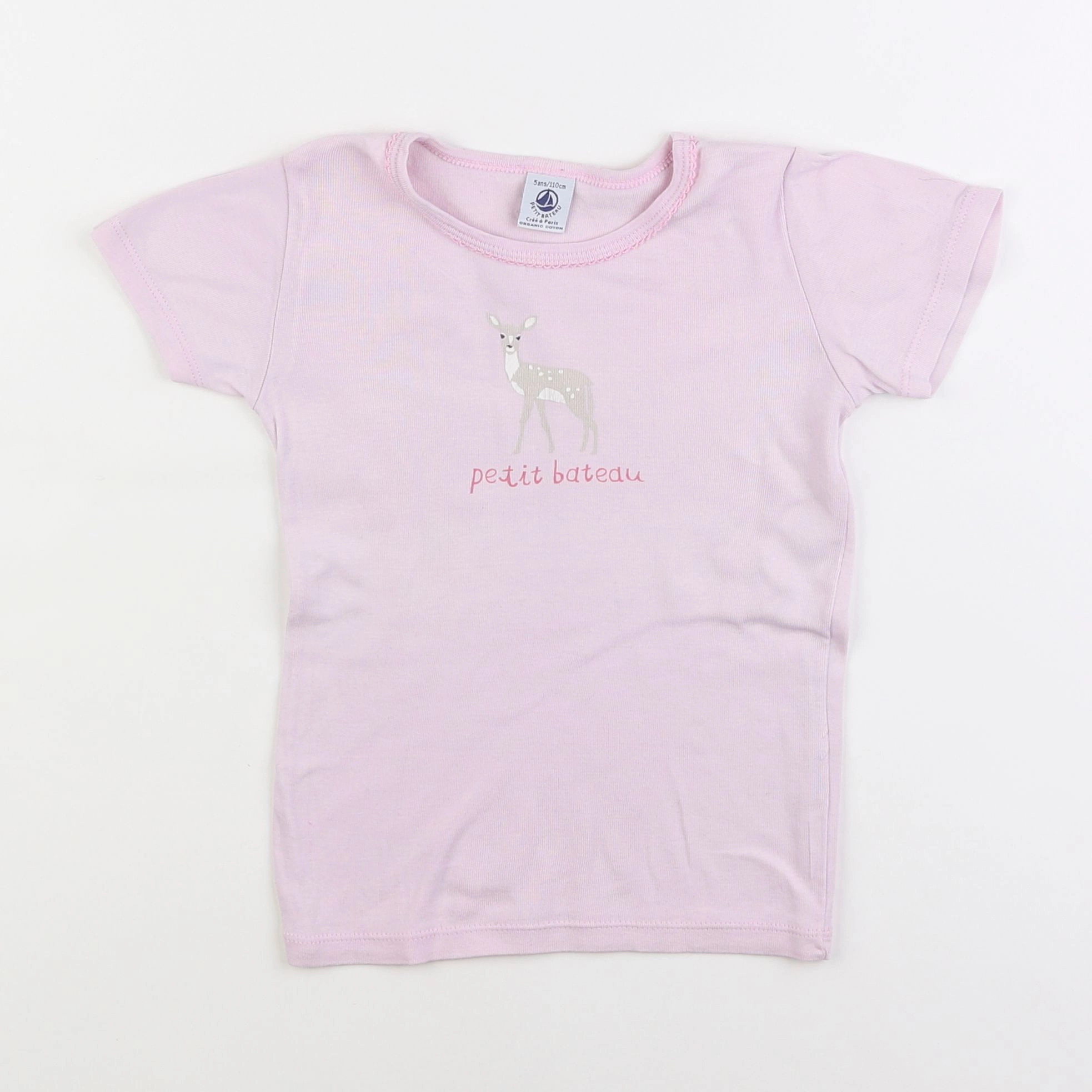 Petit Bateau - maillot de corps rose - 5 ans