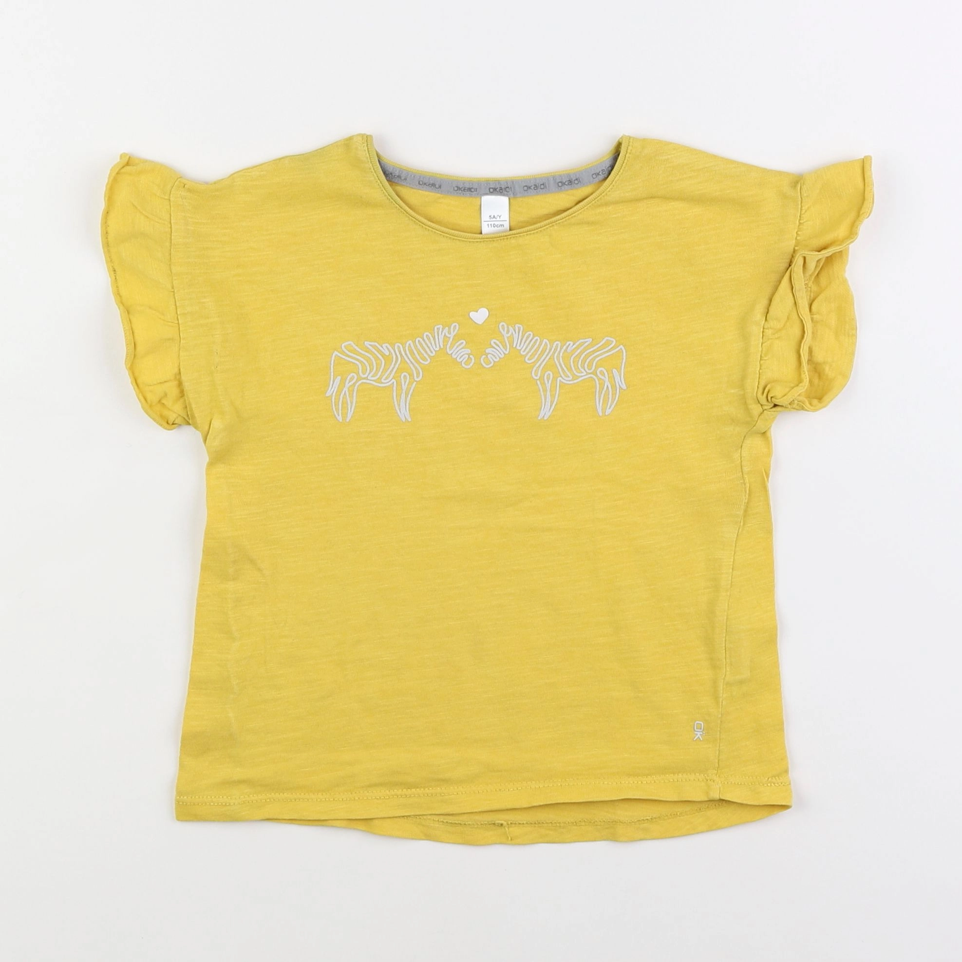 Okaidi - tee-shirt jaune - 5 ans