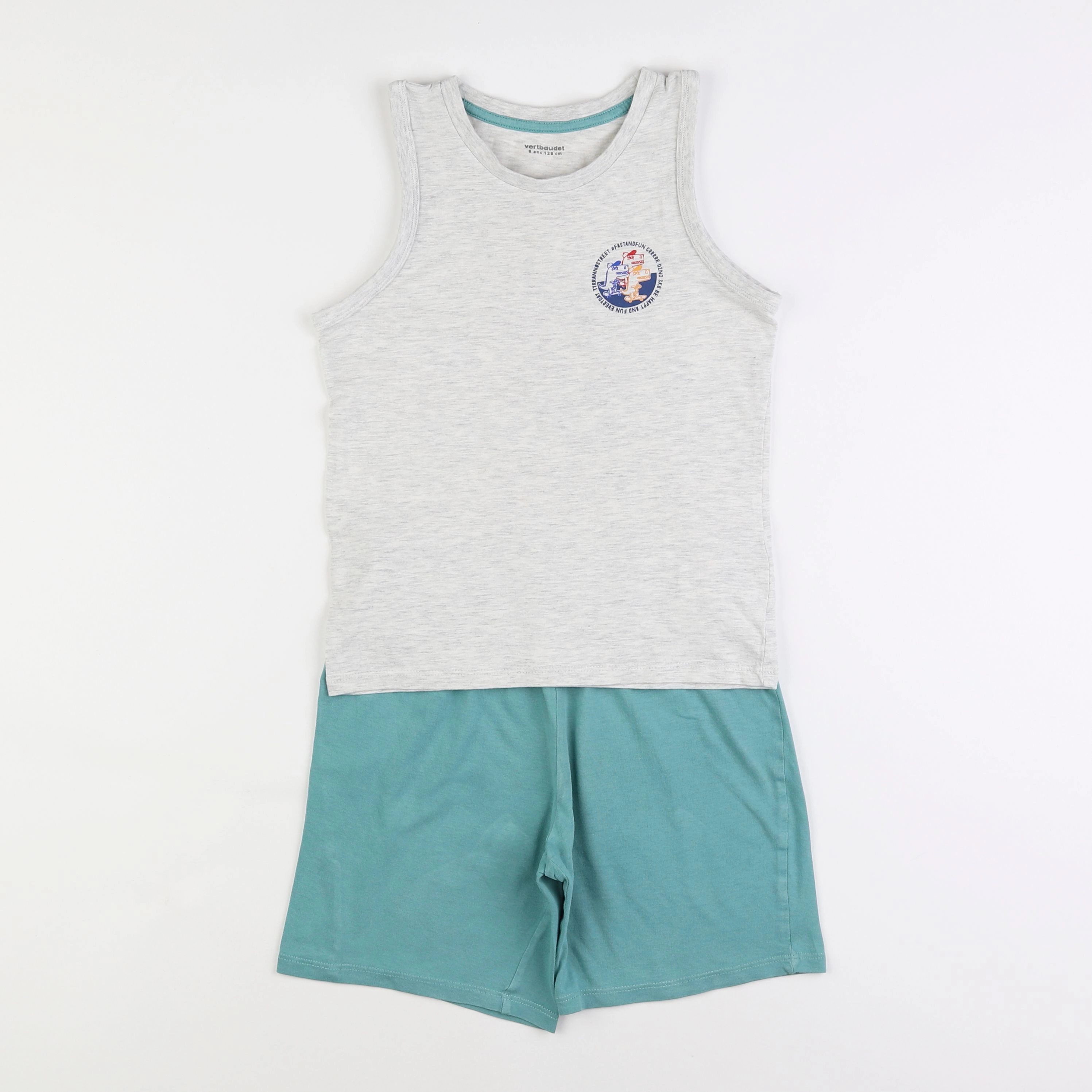 Vertbaudet - pyjama coton bleu - 8 ans