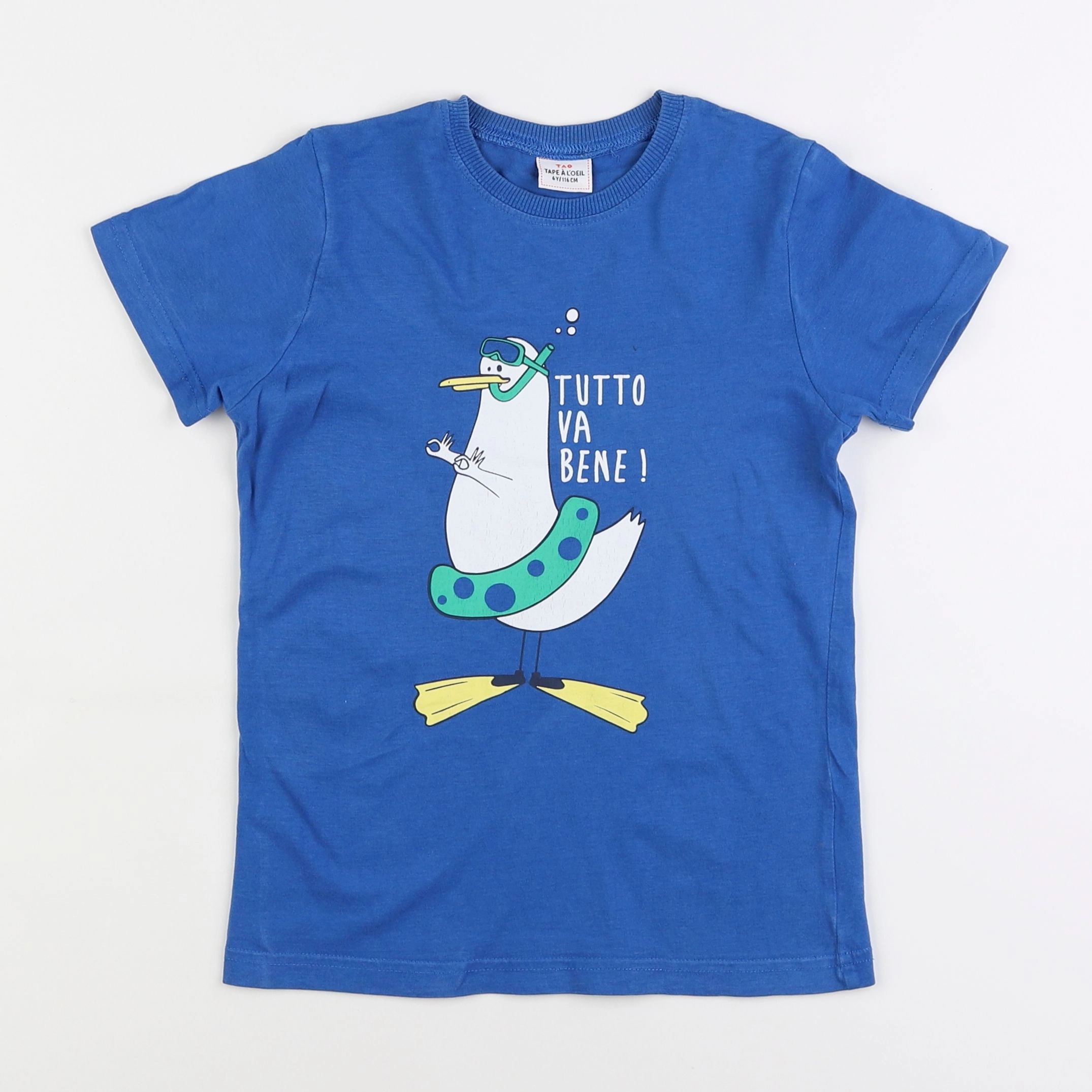 Tape à l'oeil - tee-shirt bleu - 6 ans