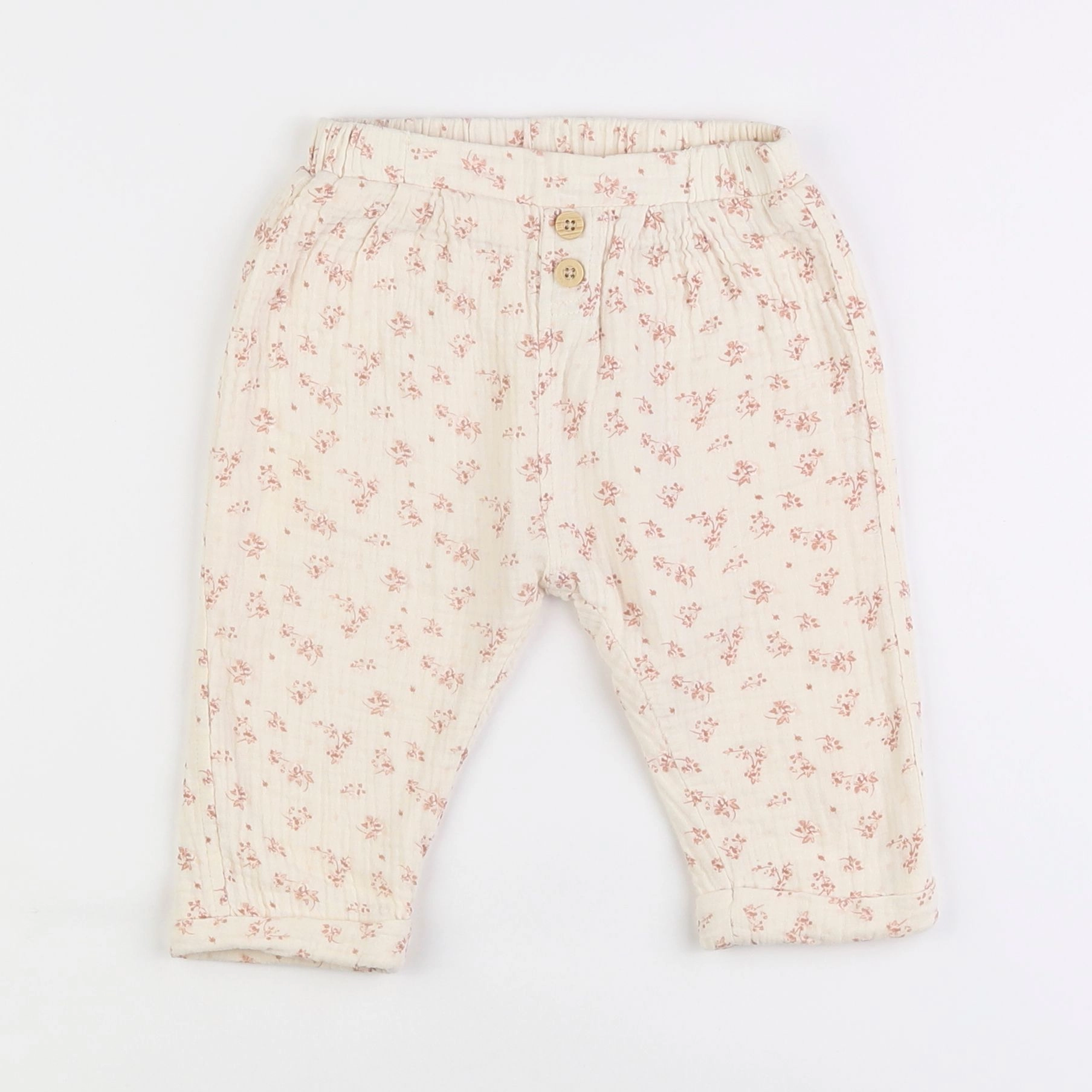 Vertbaudet - pantalon blanc - 18 mois