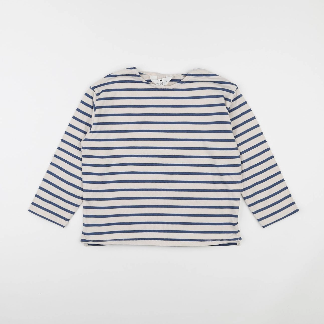 H&M - sweat bleu - 6/8 ans