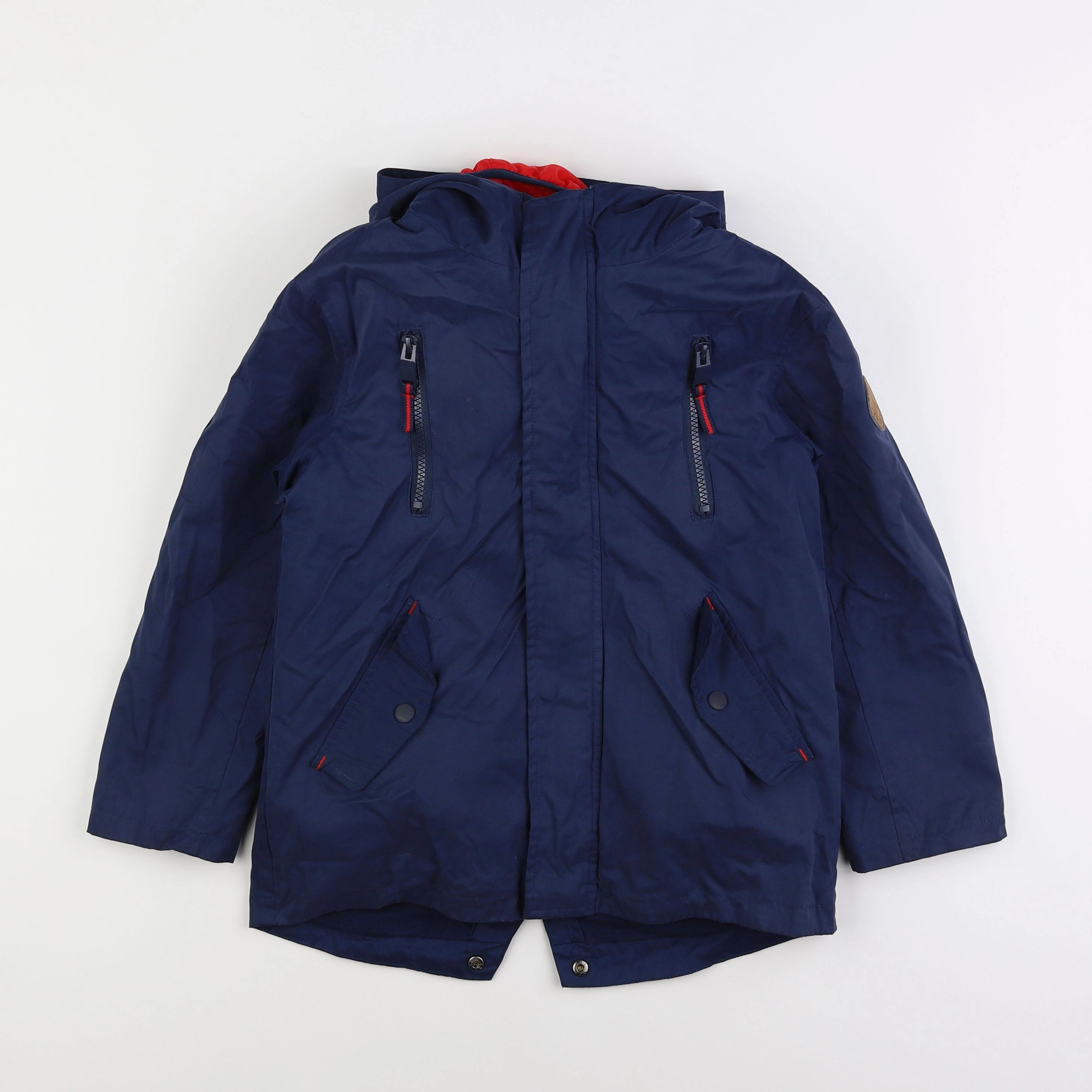 Vertbaudet - imperméable doublure amovible bleu - 8 ans