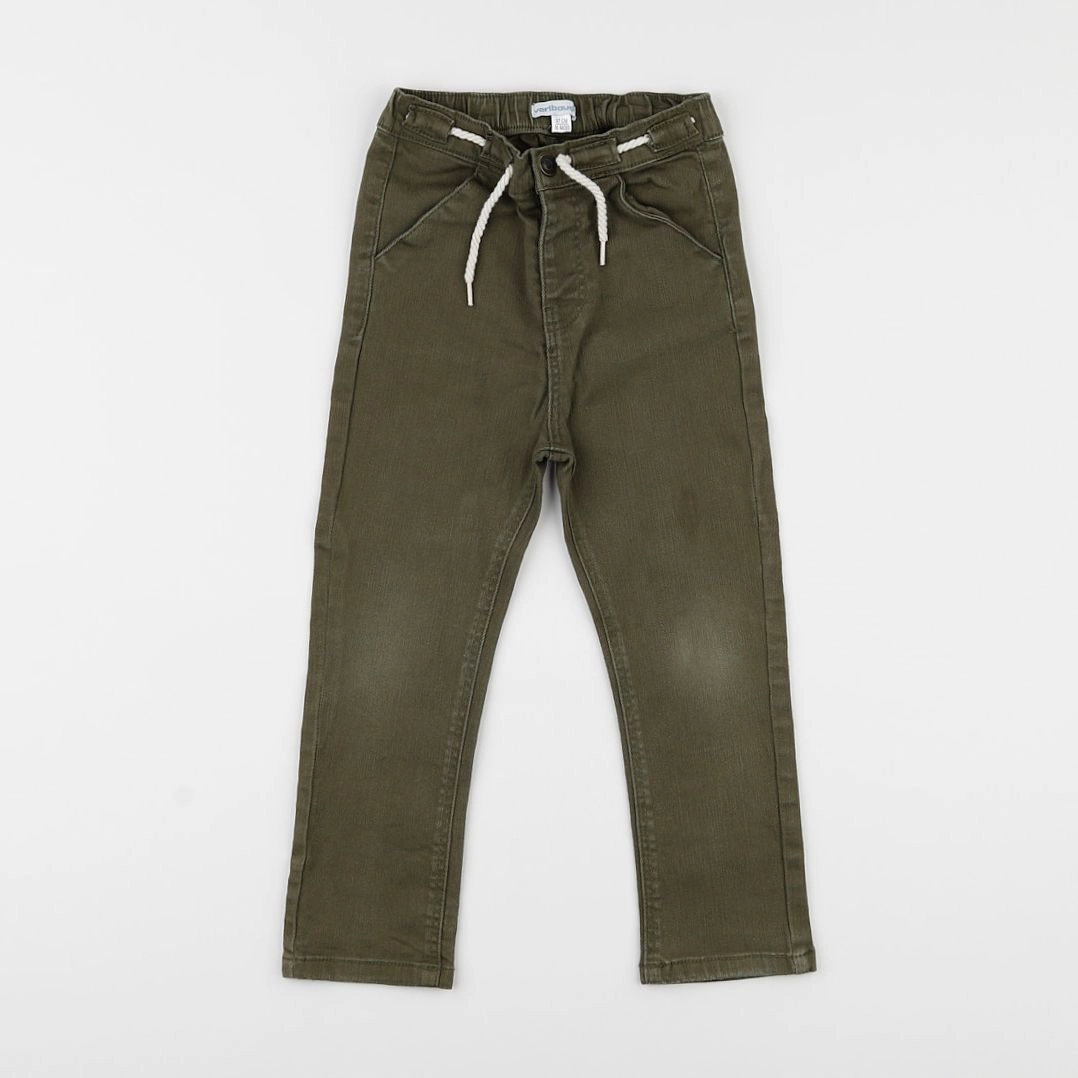 Vertbaudet - pantalon vert - 3 ans