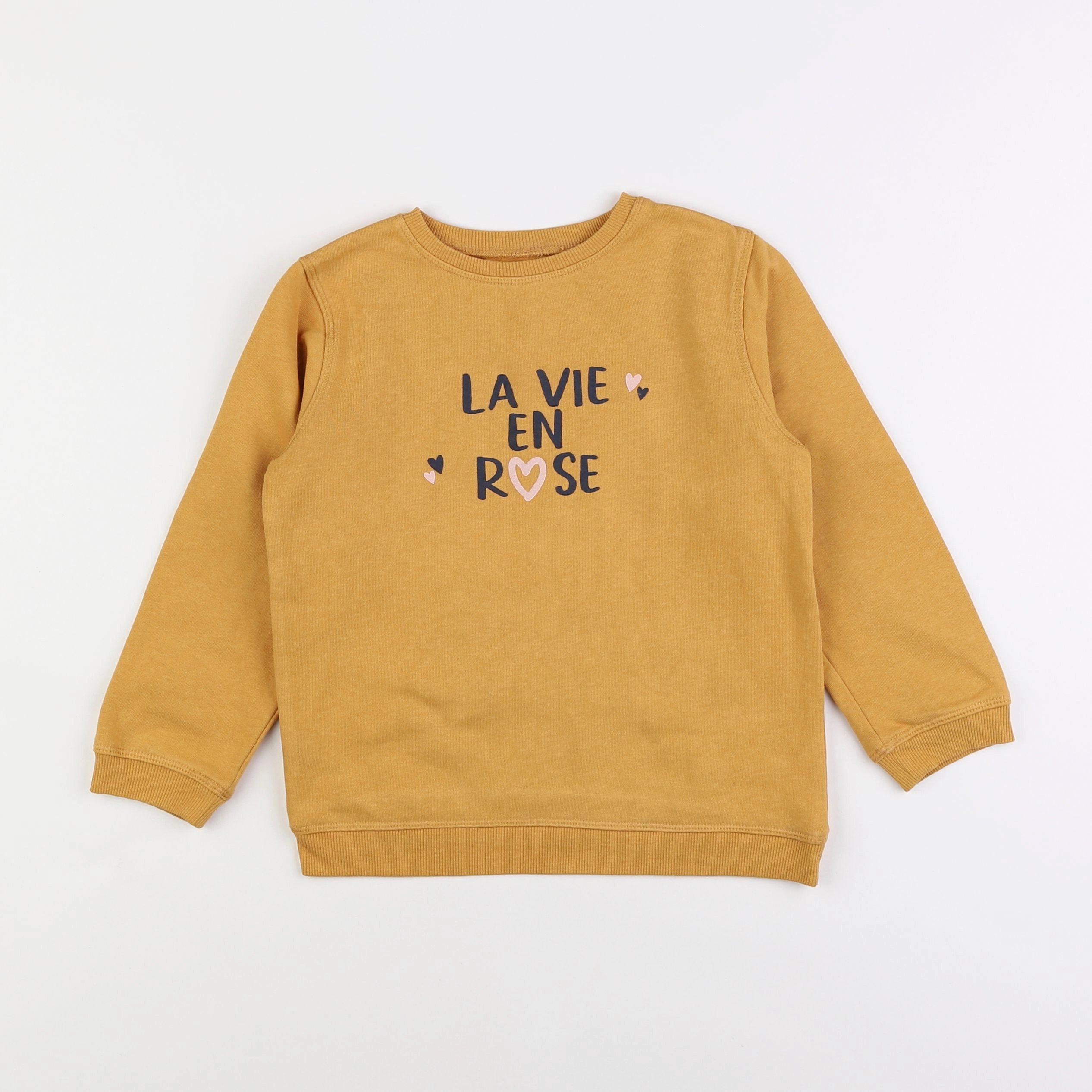 Vertbaudet - sweat jaune - 6 ans