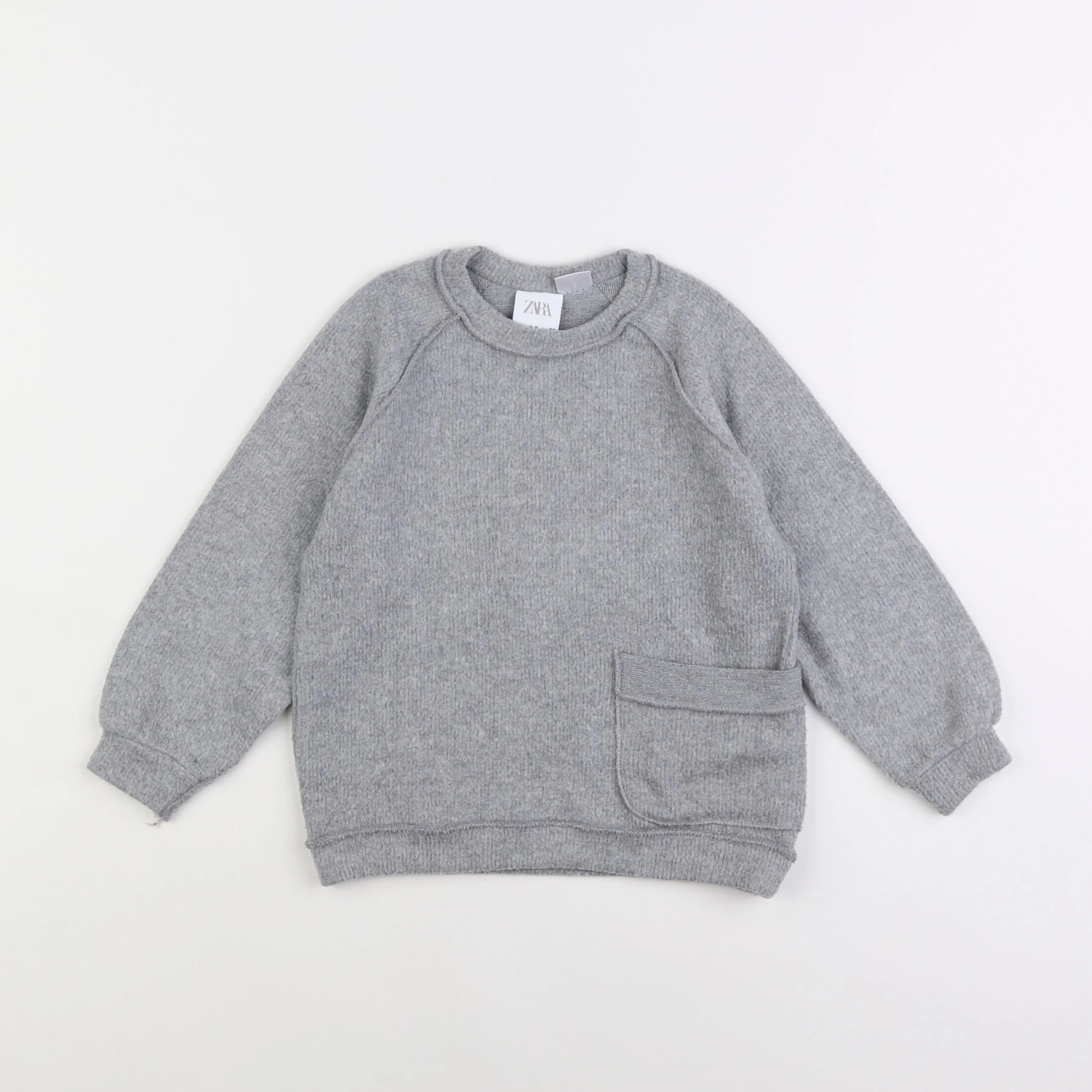 Zara - pull gris - 2/3 ans