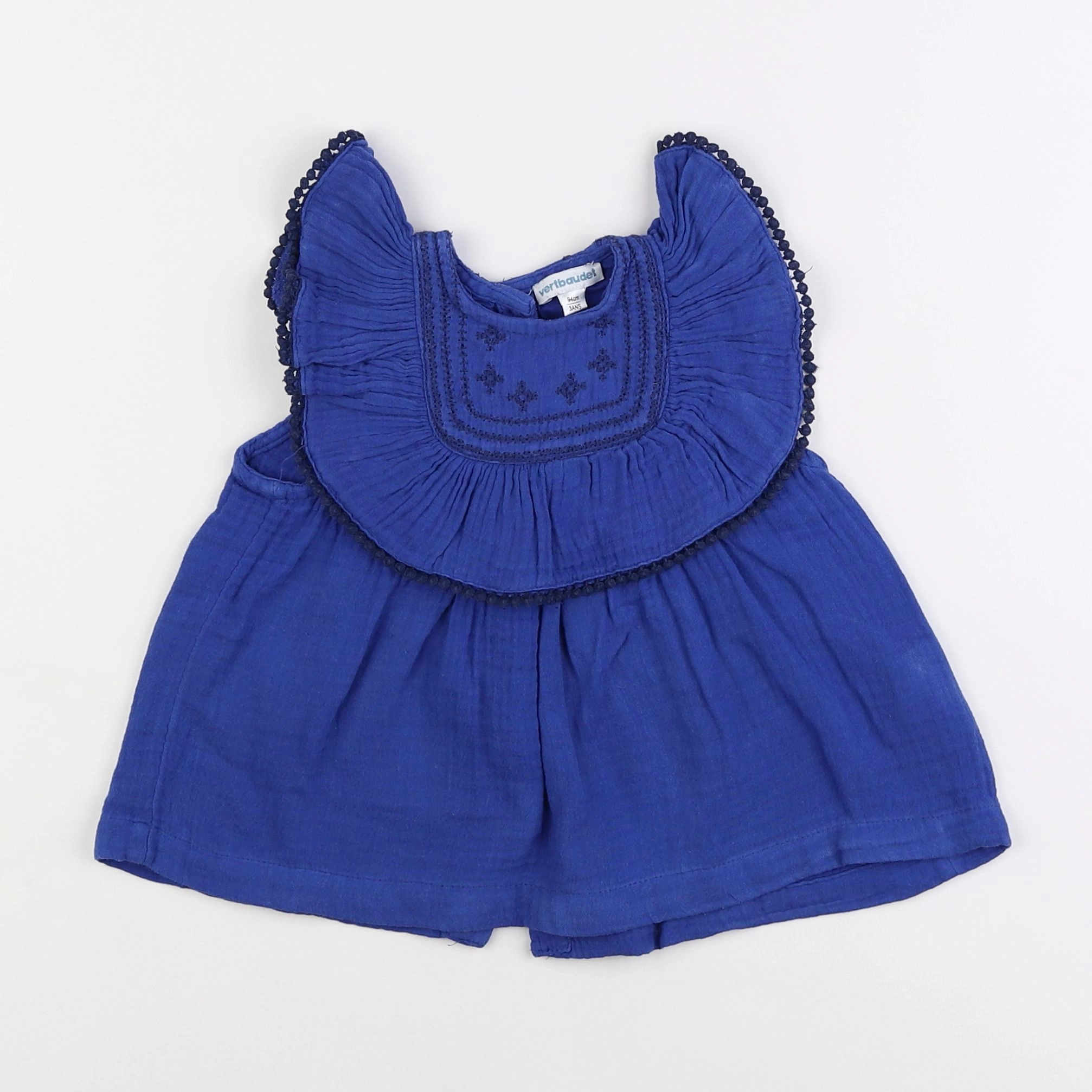 Vertbaudet - blouse bleu - 3 ans