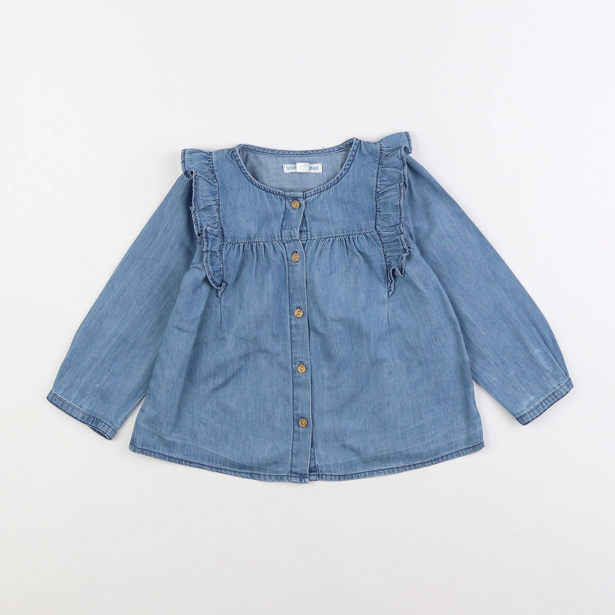 Vertbaudet - blouse bleu - 2 ans