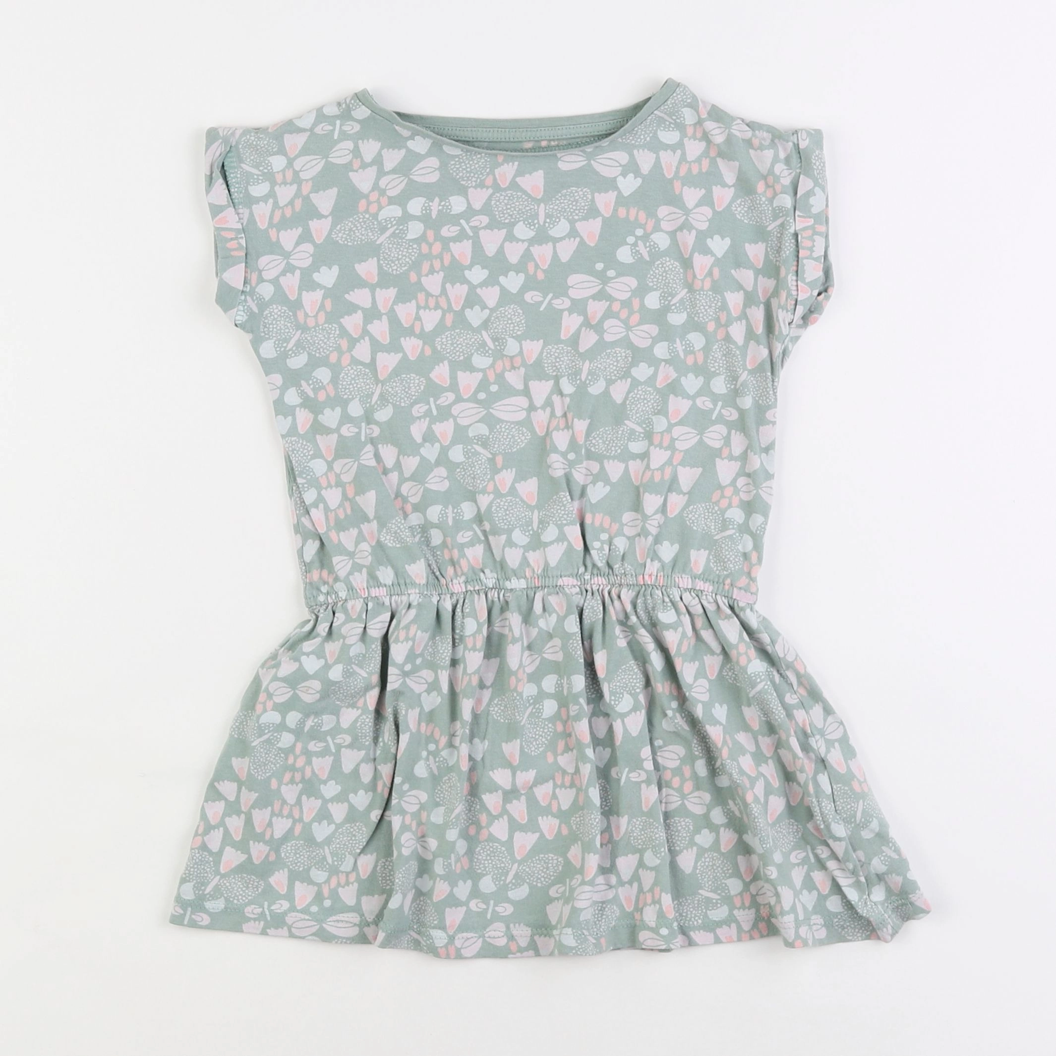 Vertbaudet - robe vert - 4 ans