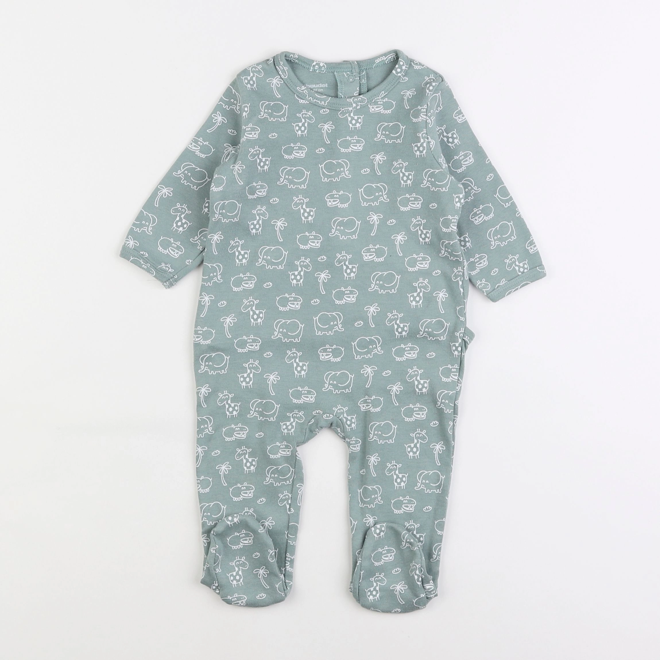 Vertbaudet - pyjama coton bleu - 6 mois