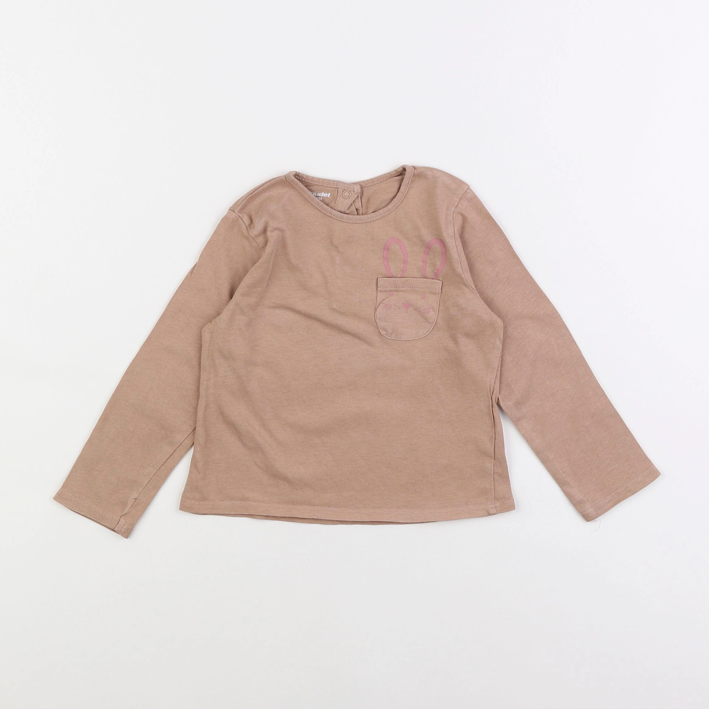 Vertbaudet - tee-shirt marron - 18 mois